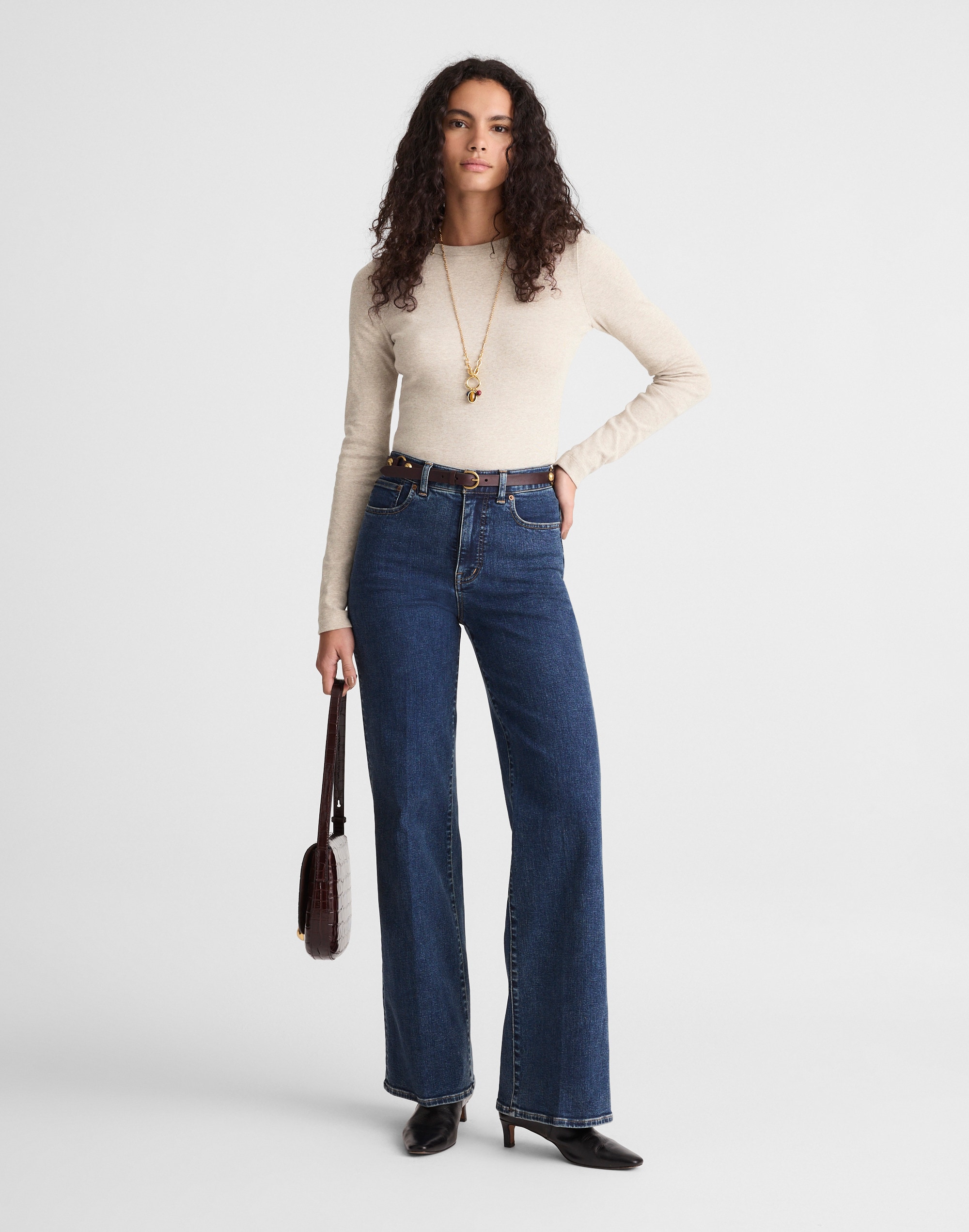 The '90s Long-Sleeve Tee in Compact Cotton