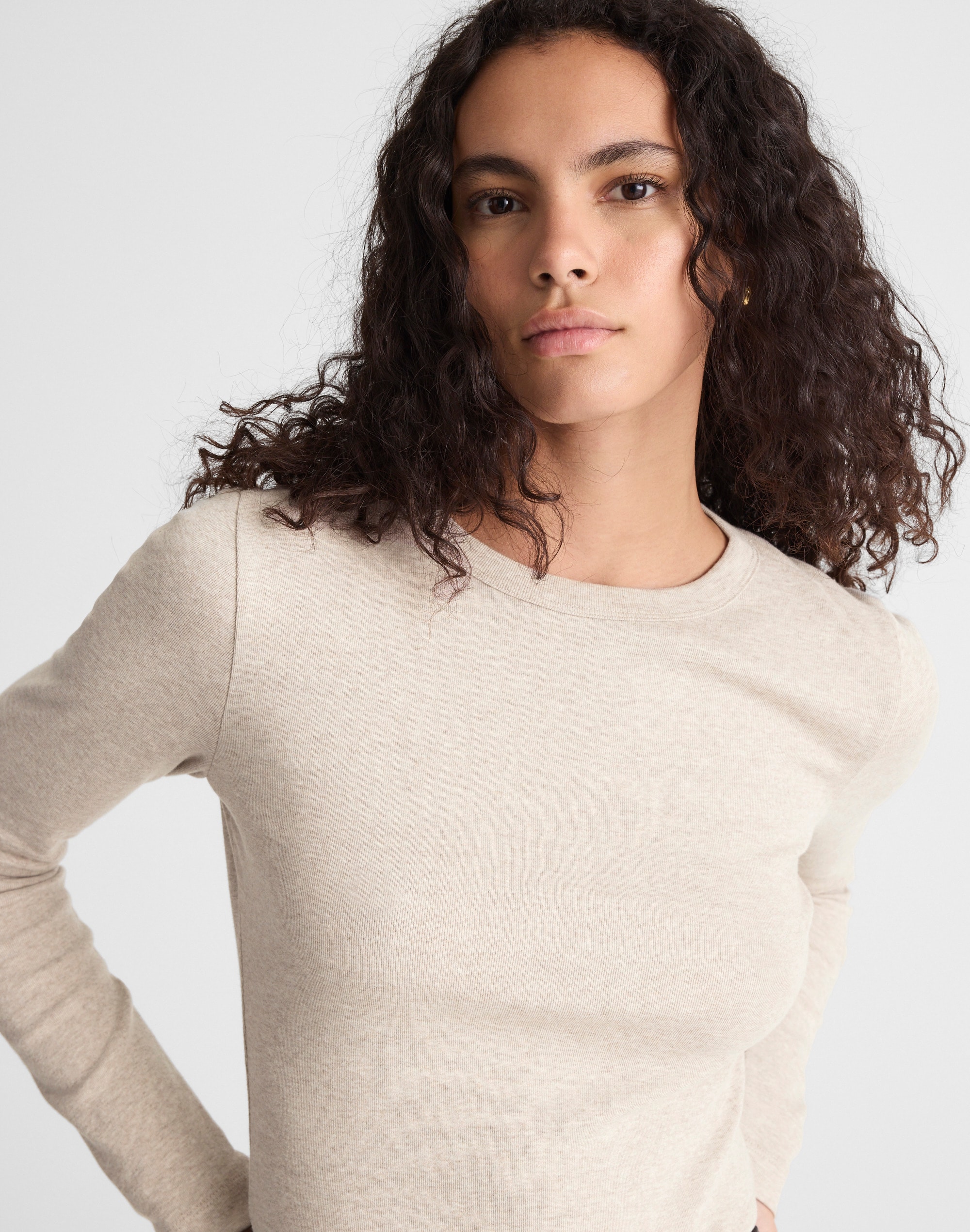 The '90s Long-Sleeve Tee in Compact Cotton