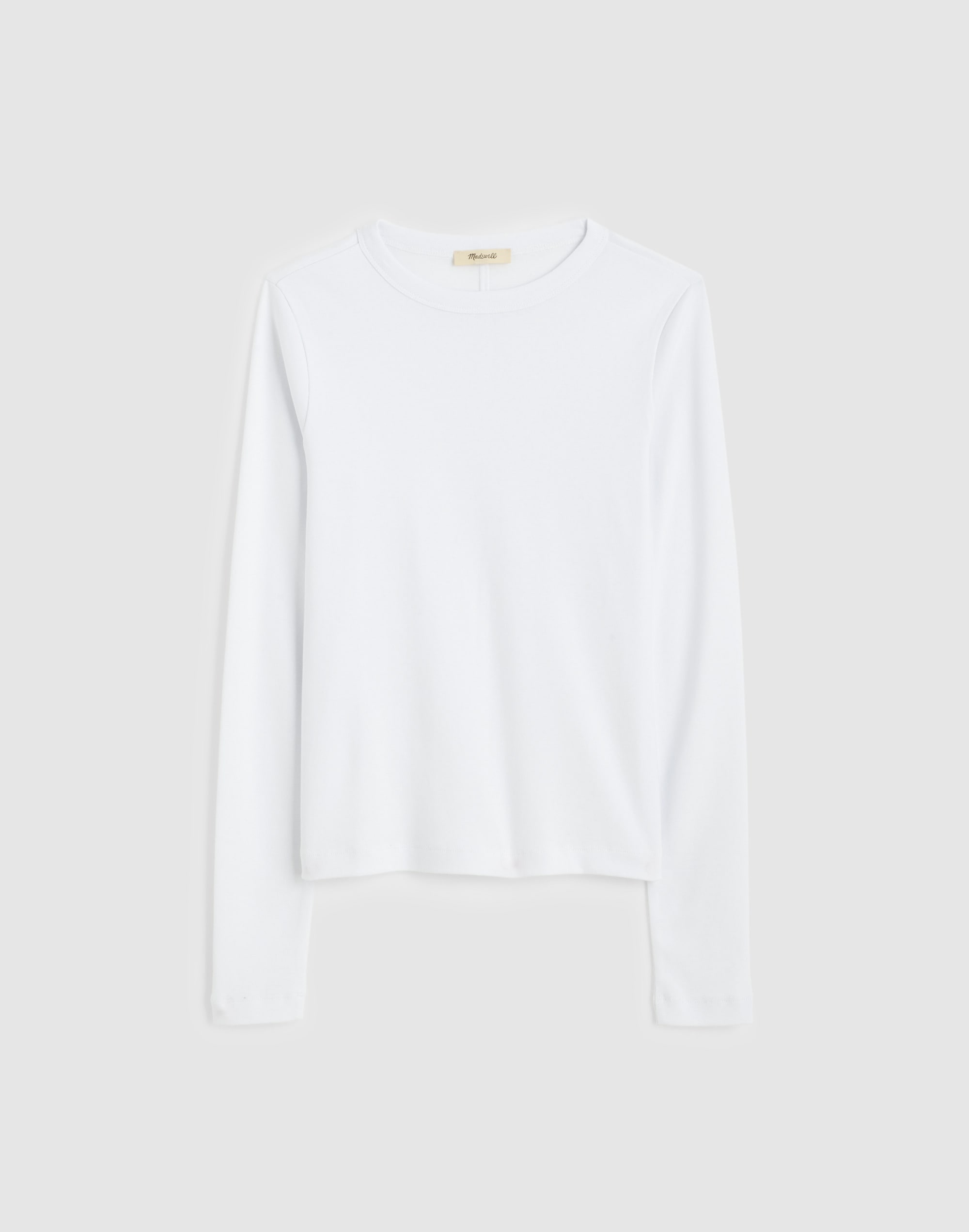 The &#x27;90s Crewneck Long-Sleeve Tee in Compact Cotton