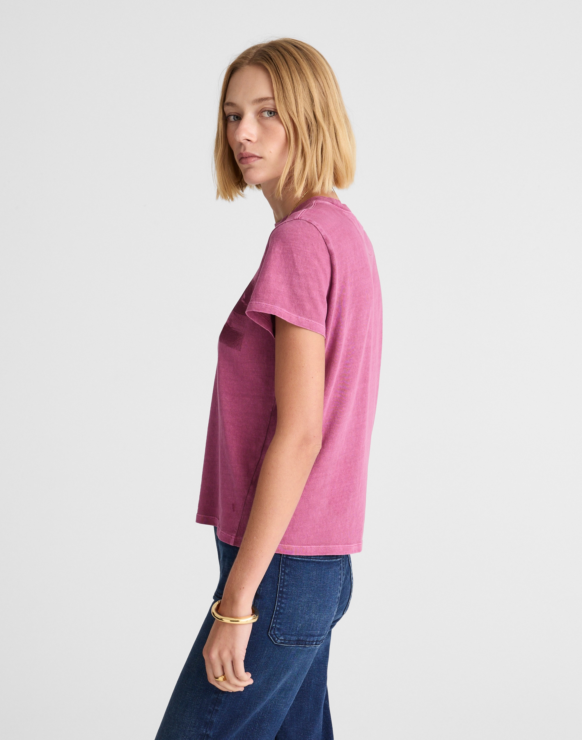 Graphic Crewneck Tee in Vintage Jersey