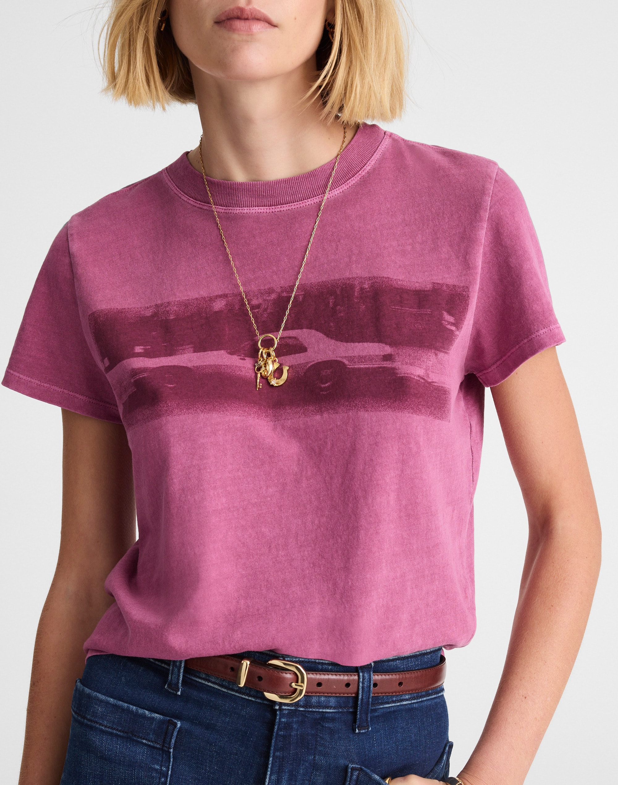 Graphic Crewneck Tee in Vintage Jersey