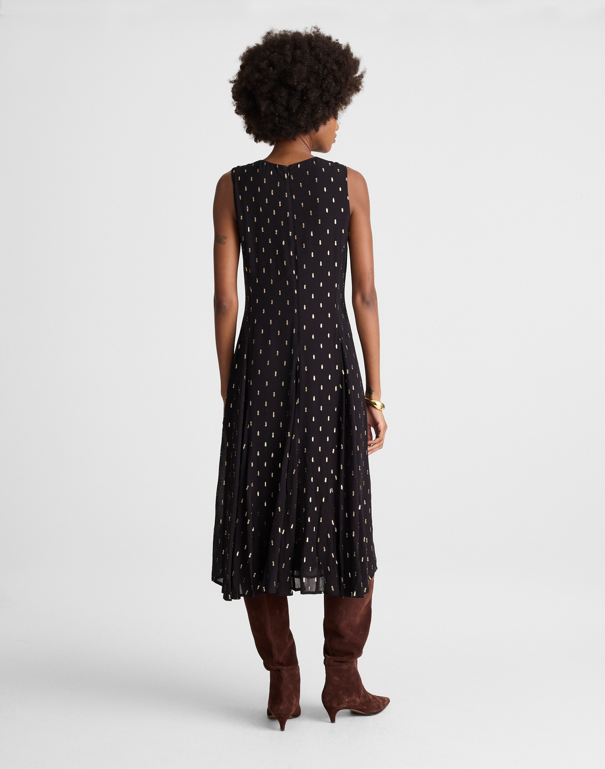 Sleeveless Flared Midi Dress