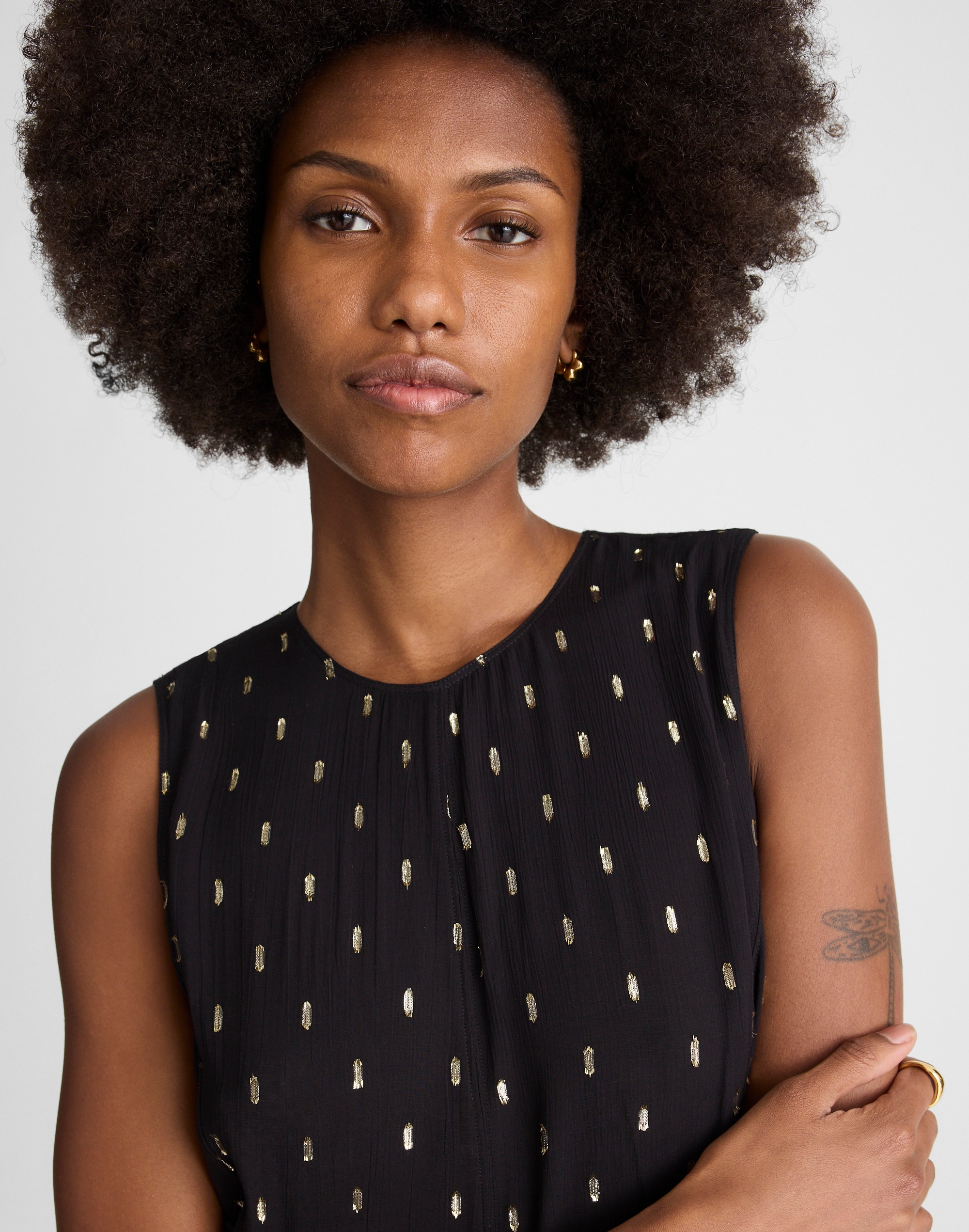 Sleeveless Flared Midi Dress