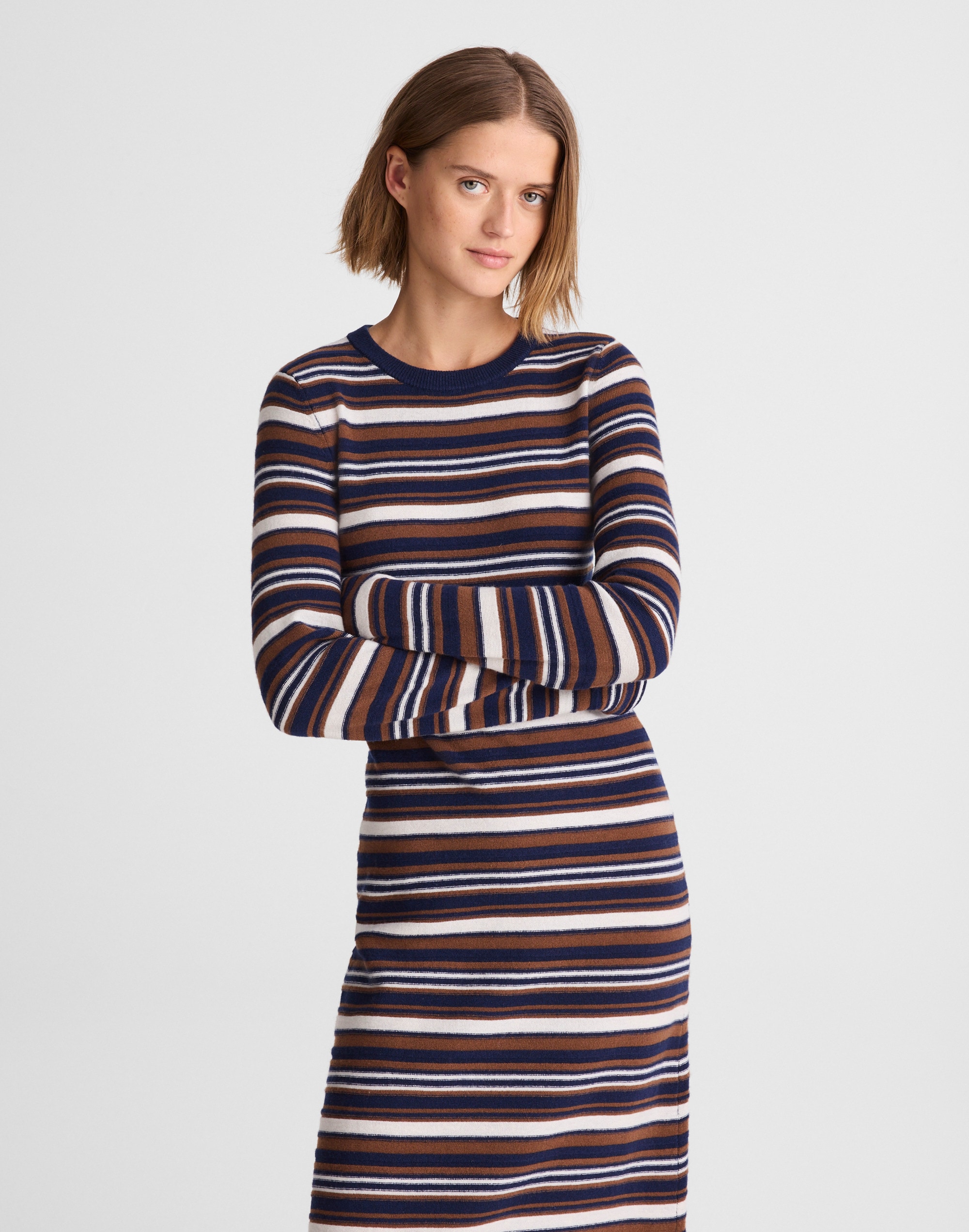 Crewneck Sweater Maxi Dress in Merino Wool