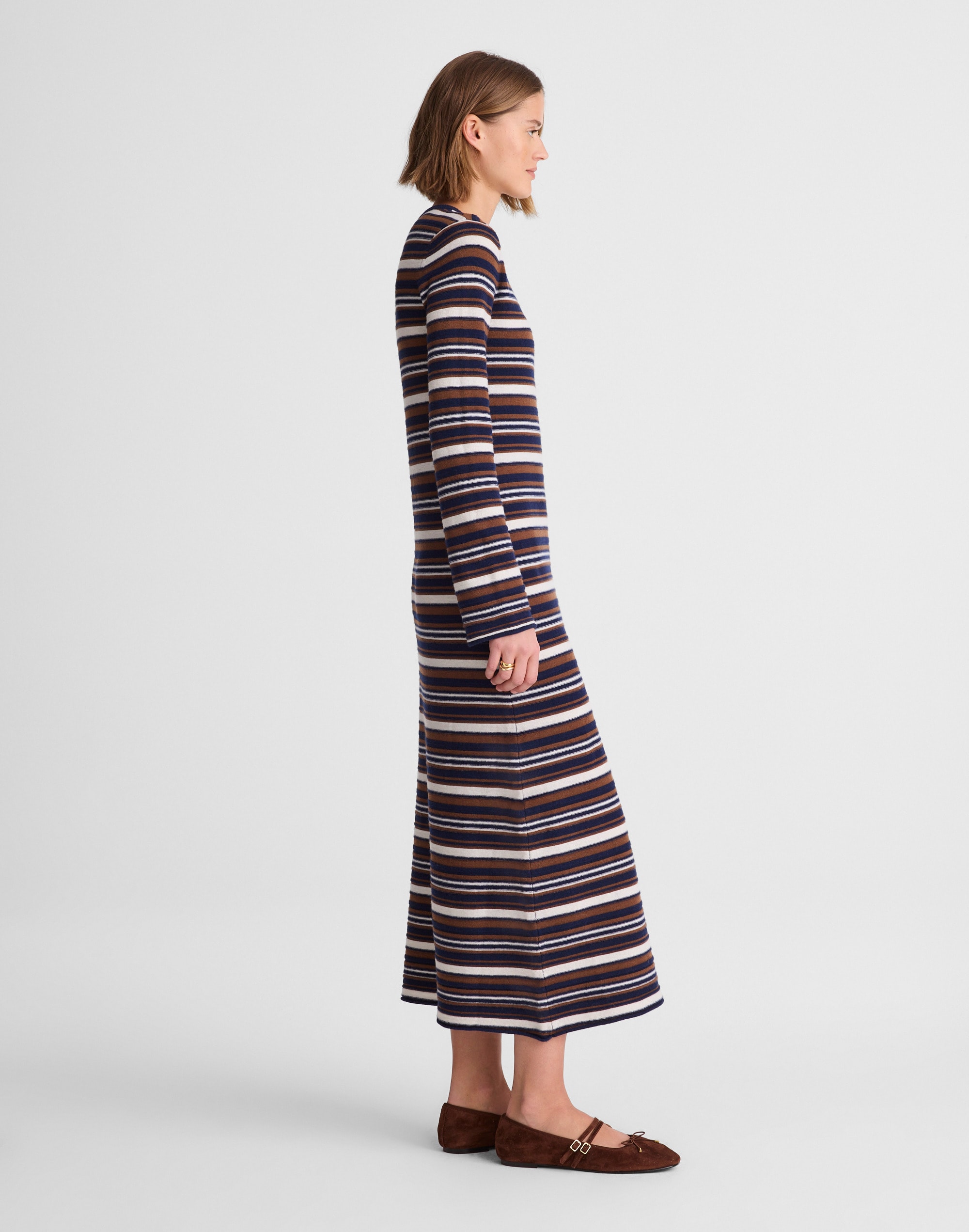 Crewneck Sweater Maxi Dress in Merino Wool