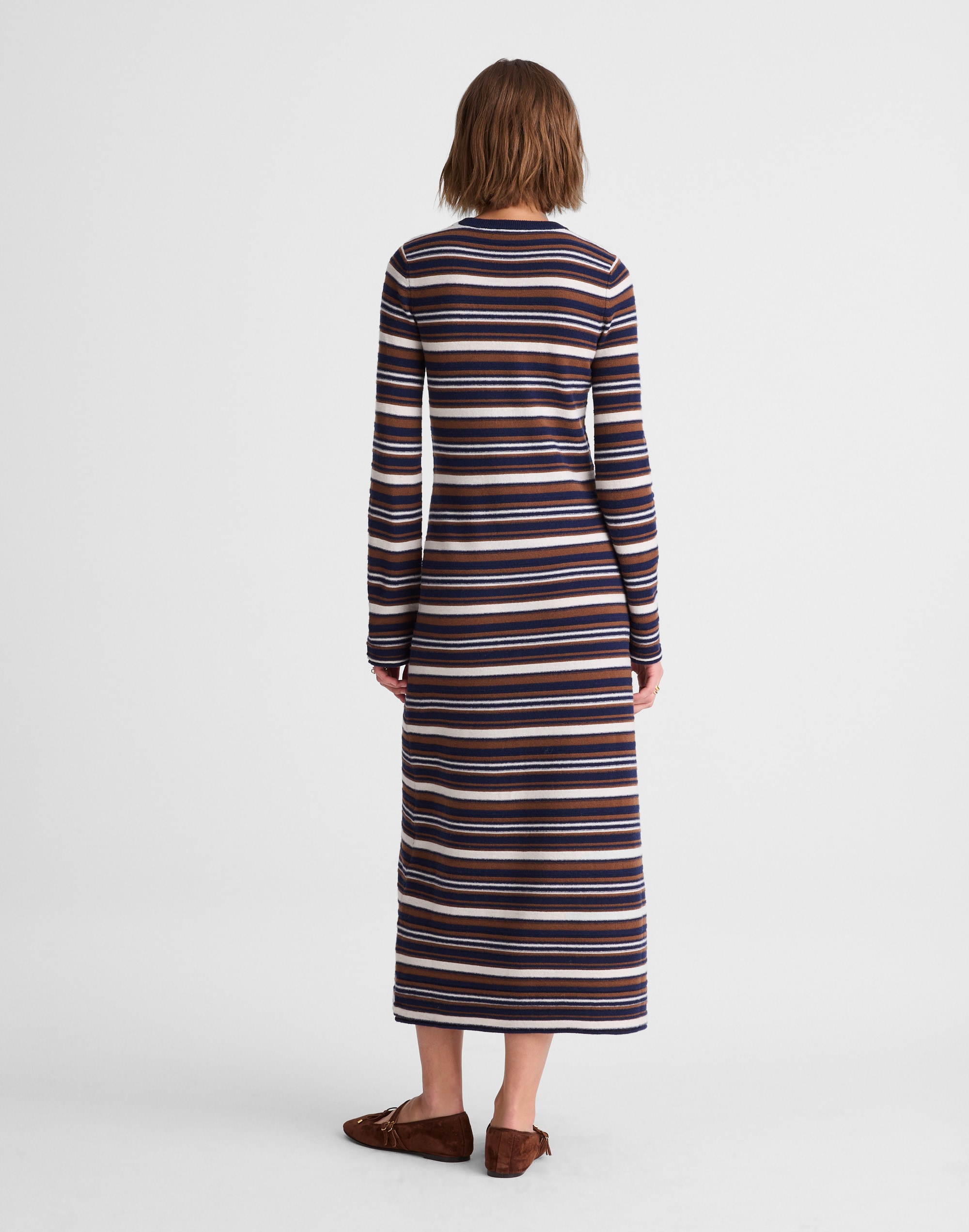 Crewneck Sweater Maxi Dress in Merino Wool