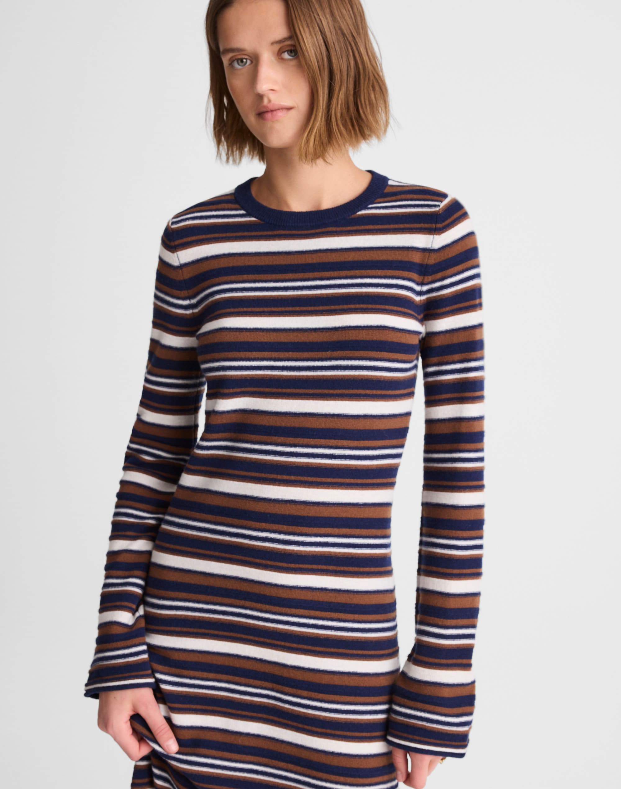 Crewneck Sweater Maxi Dress in Merino Wool
