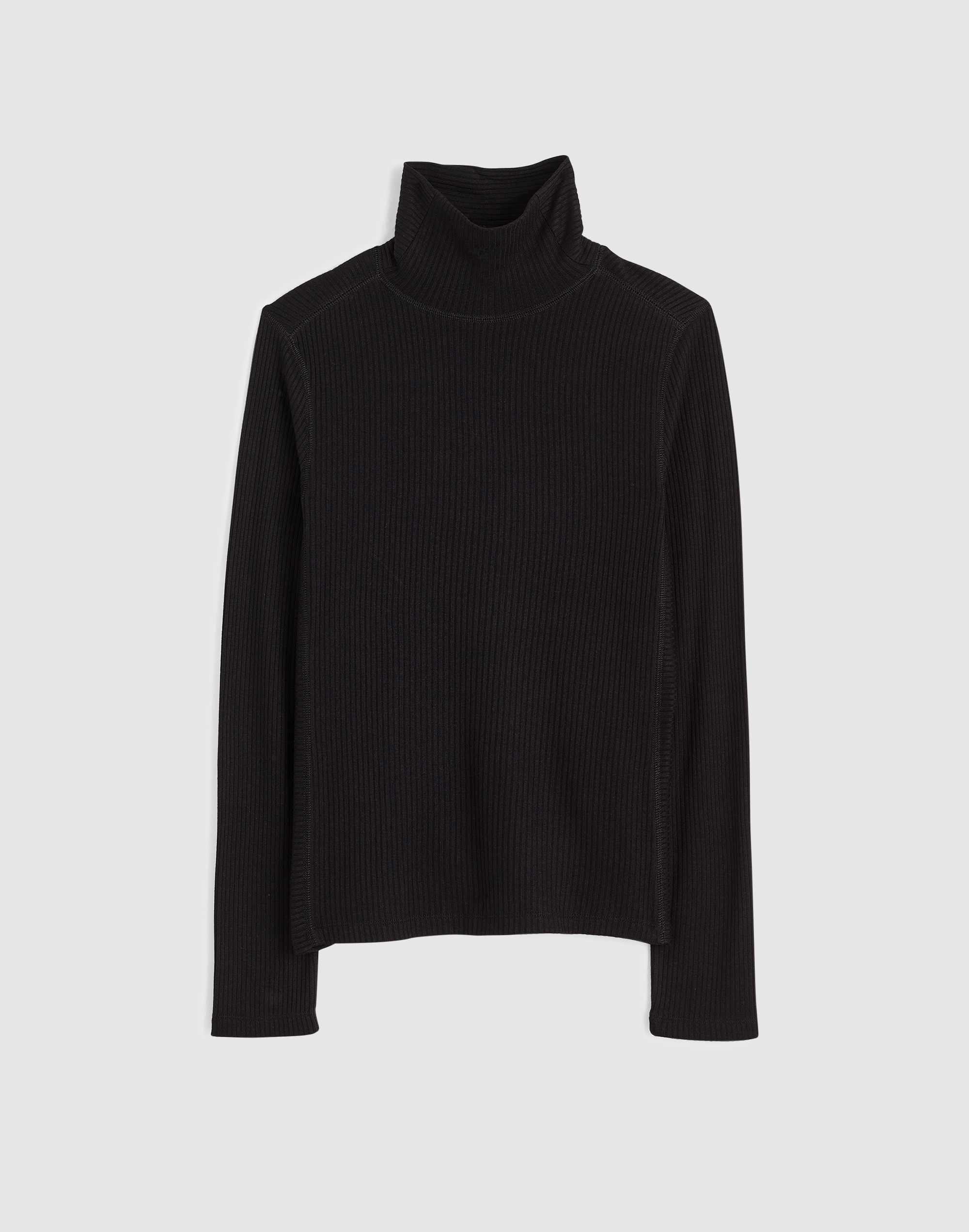 ribbed turtleneck long-sleeve tee