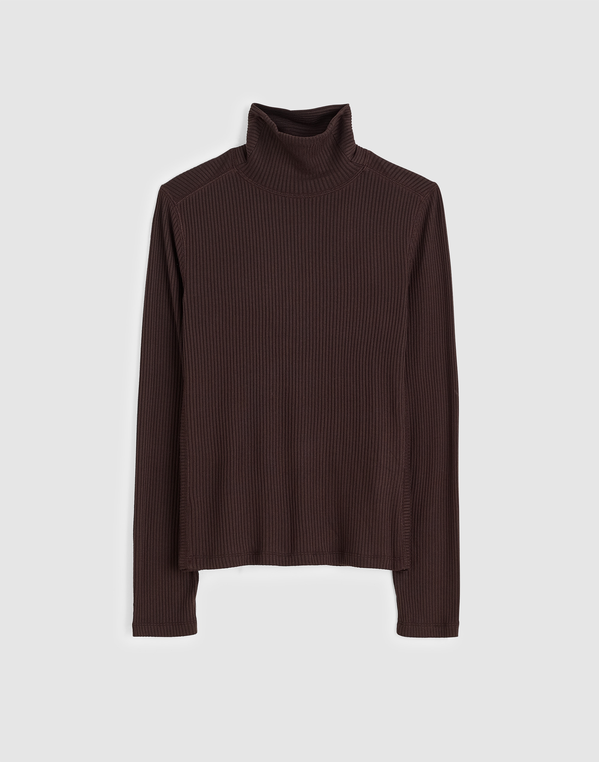 Ribbed Turtleneck Long-Sleeve Tee Alternate Image 6