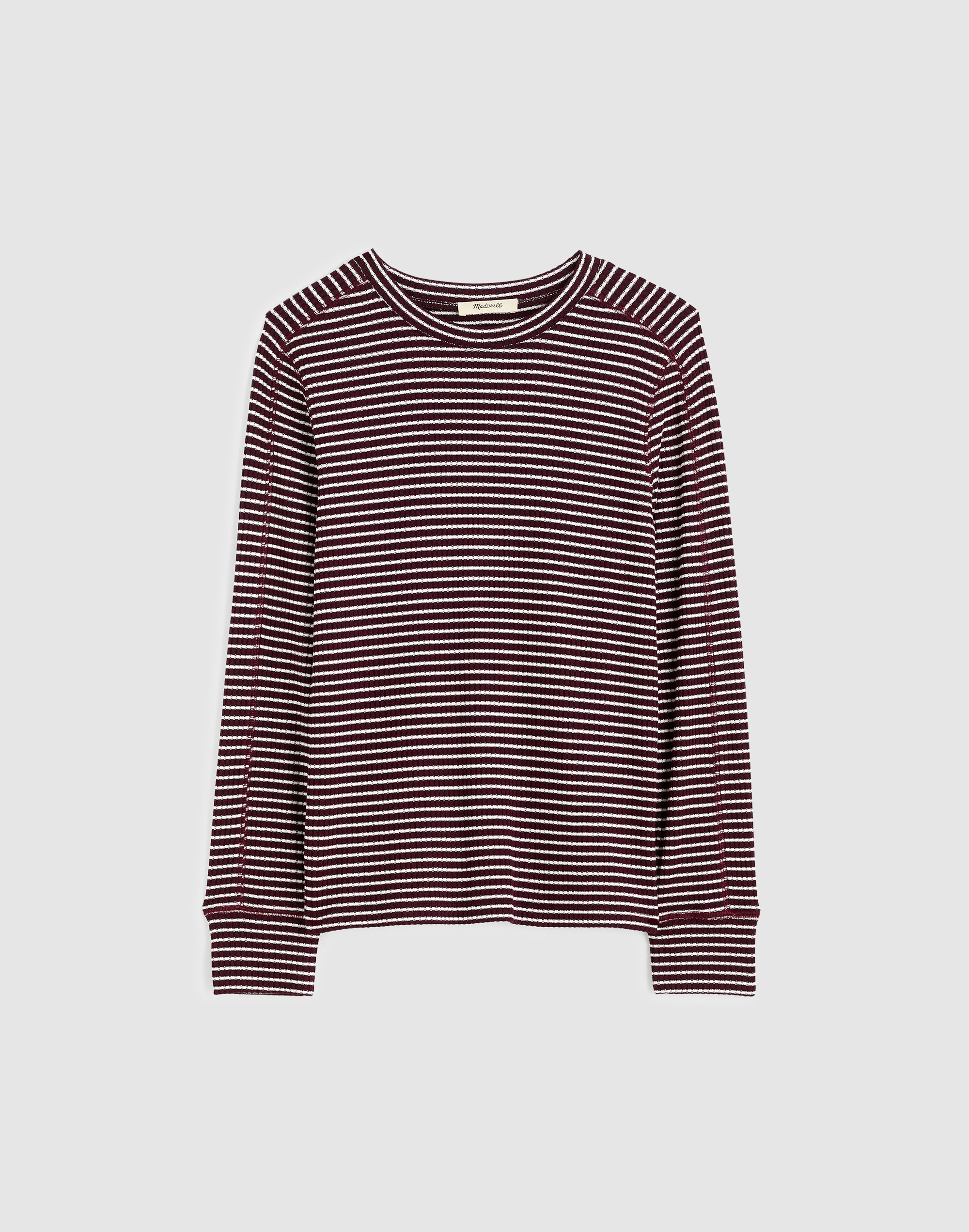 Ribbed Crewneck Long-Sleeve Tee Alternate Image 6