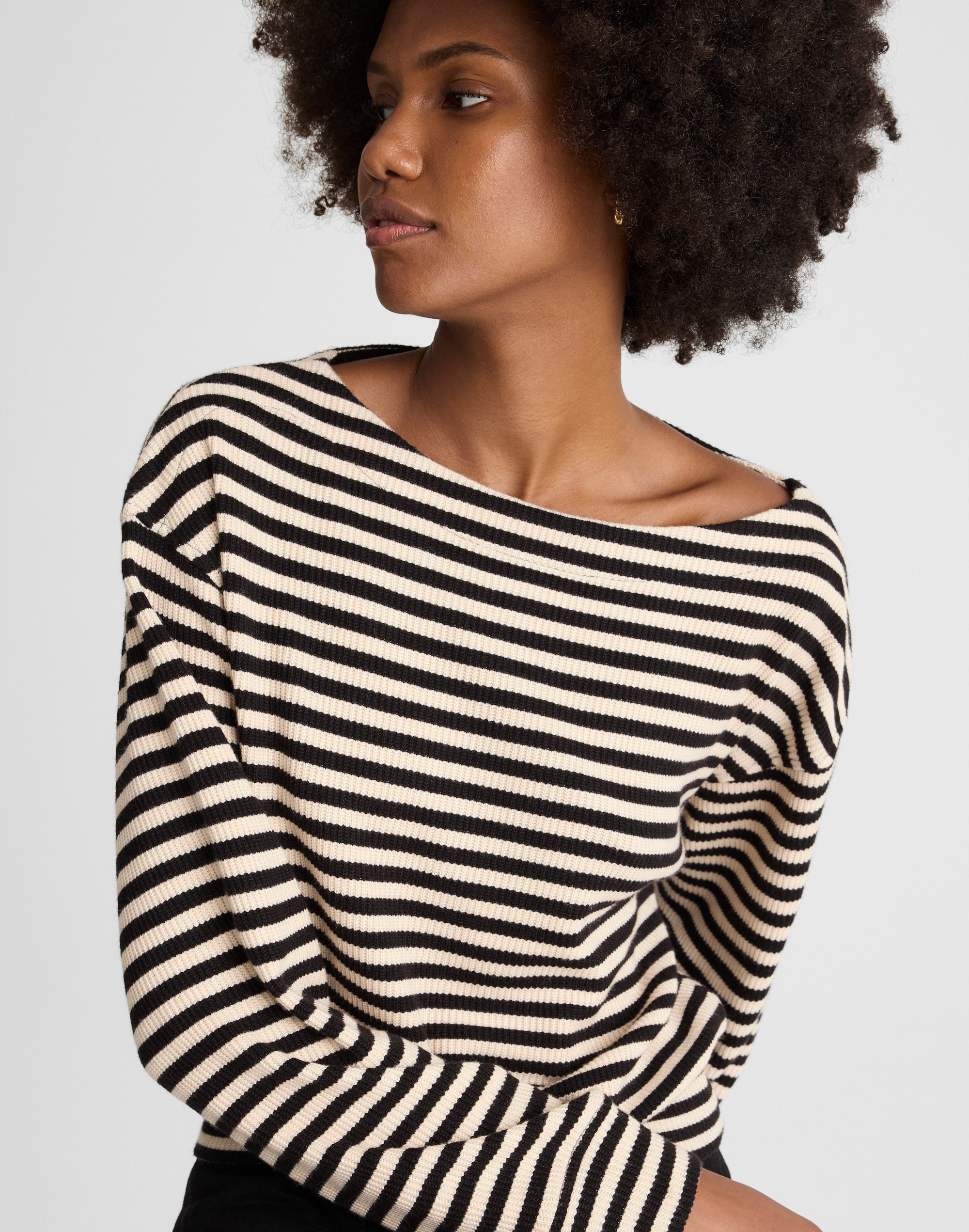 Boatneck Drop-Shoulder Top