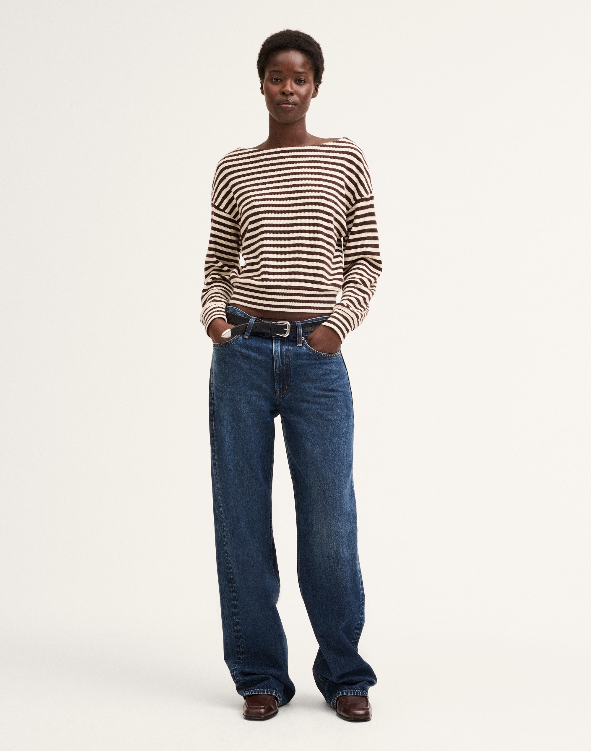 Boatneck Drop-Shoulder Top