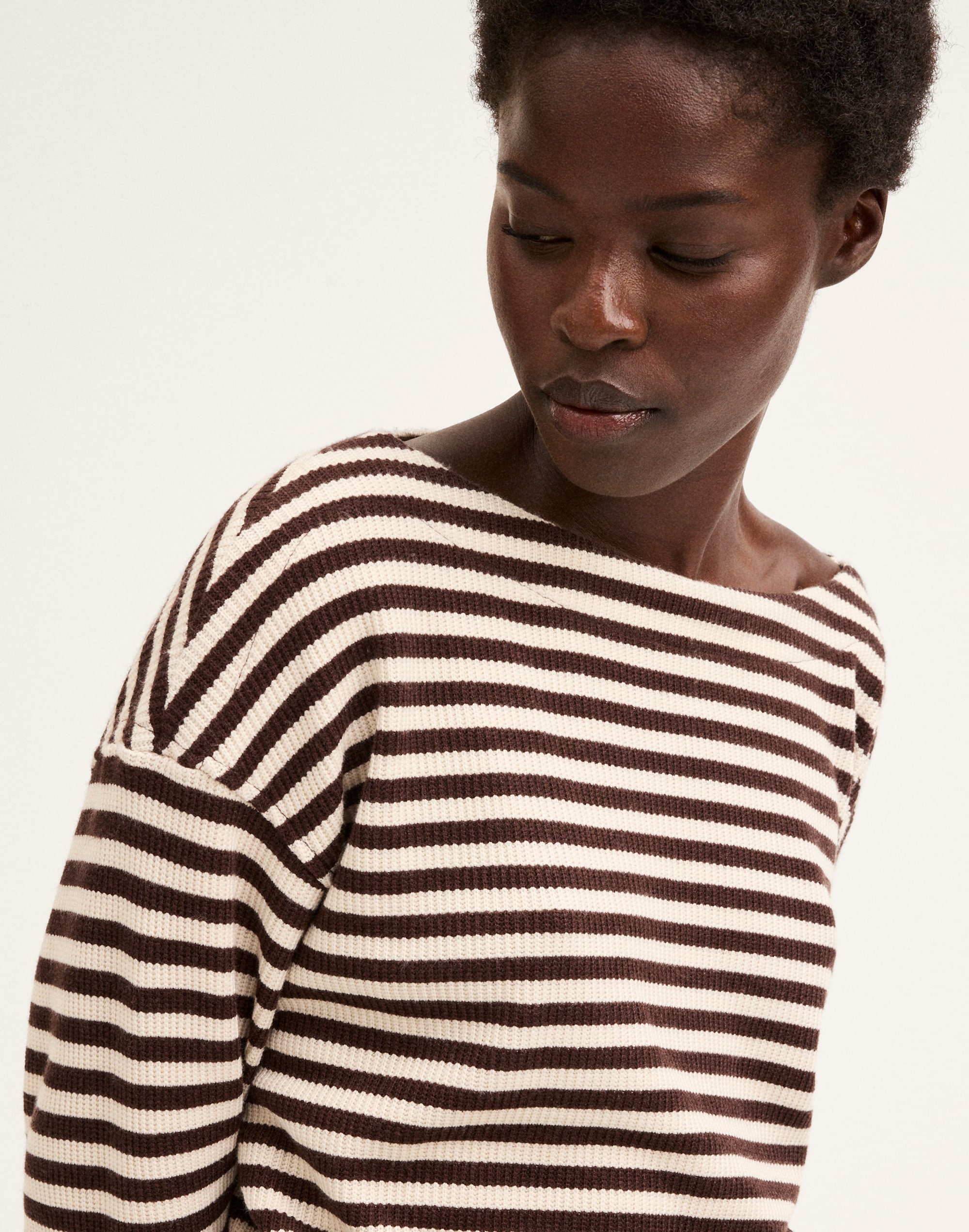 Boatneck Drop-Shoulder Top