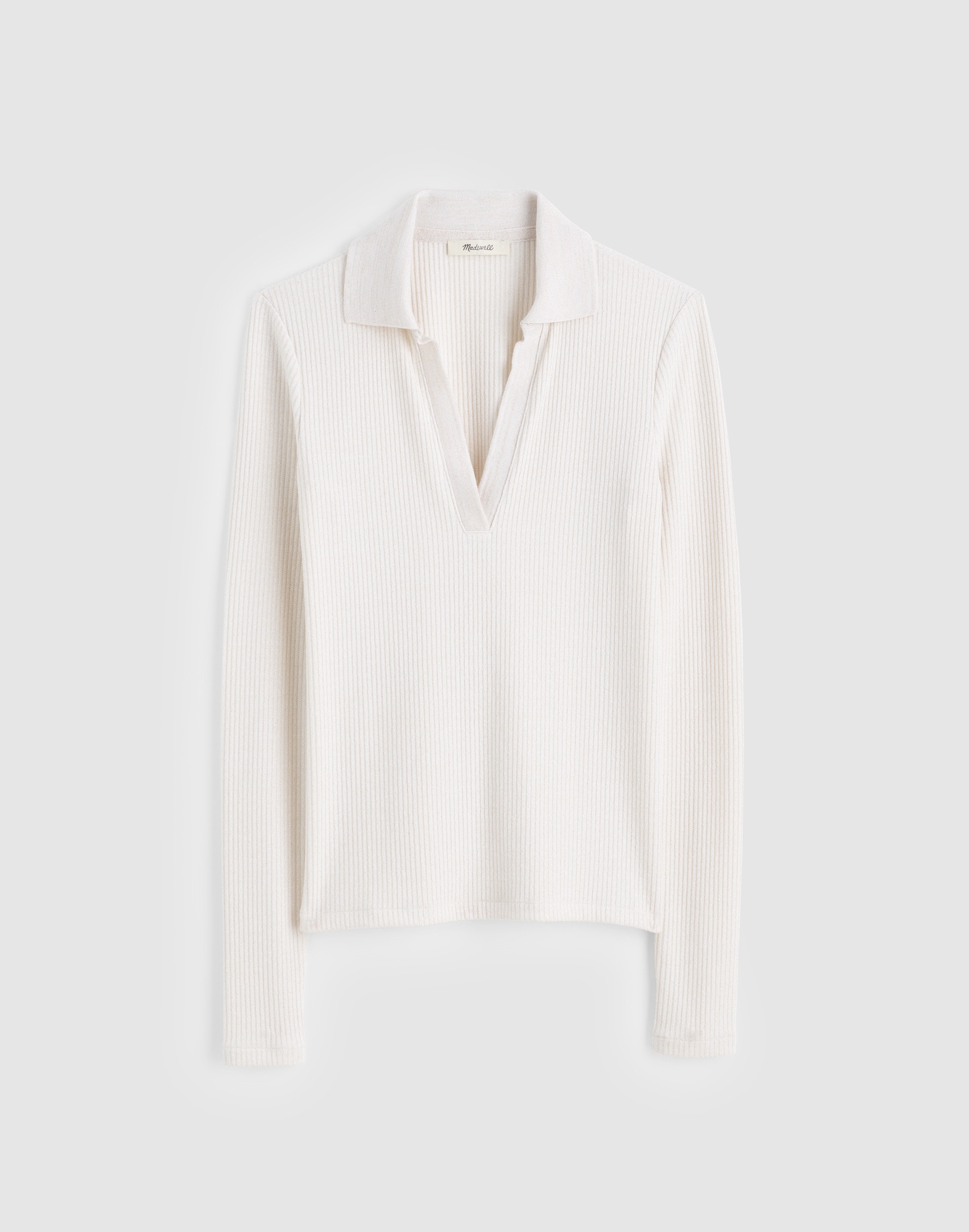 Sparkle Long-Sleeve Polo Top