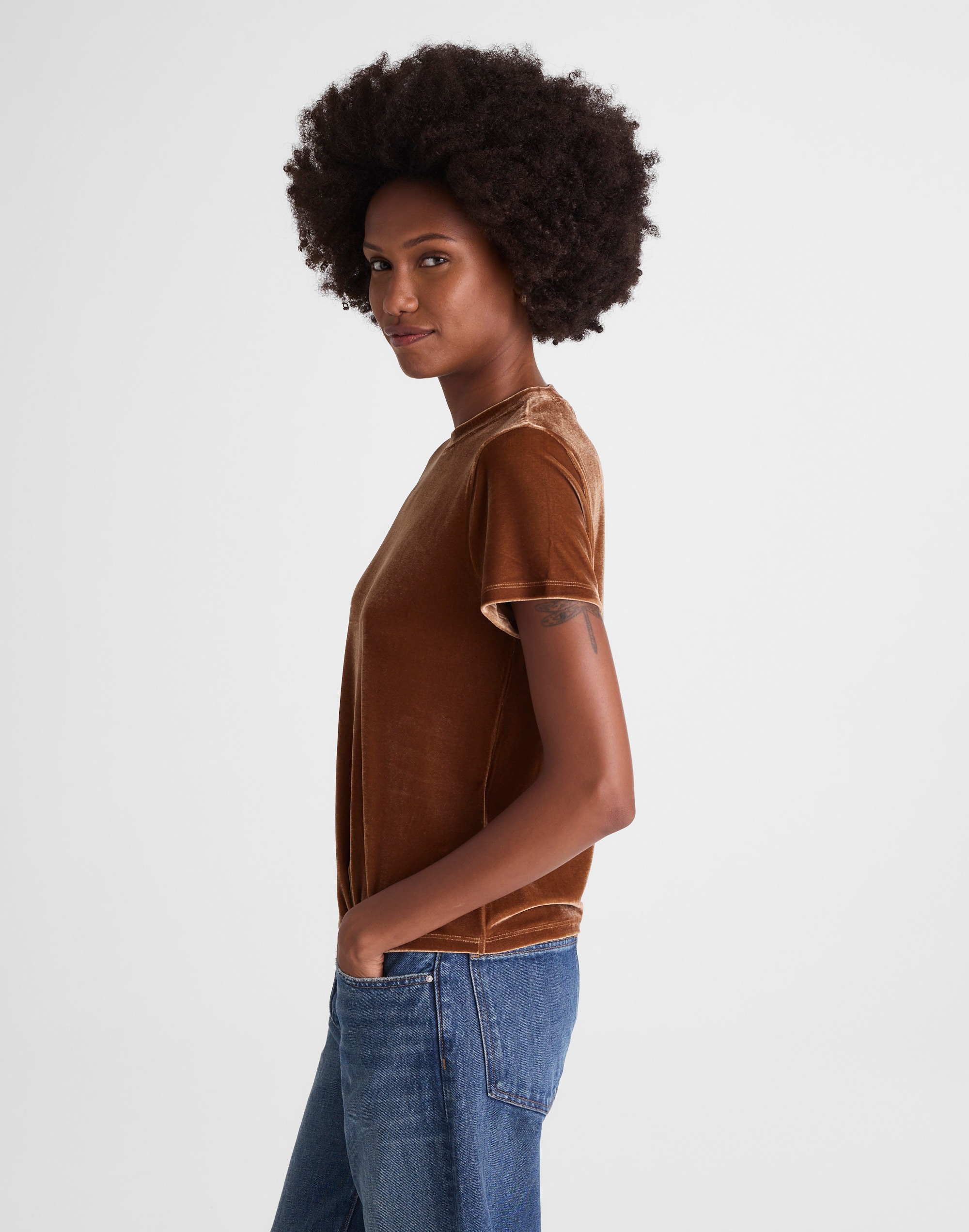 The Relaxed Tee in Velvet