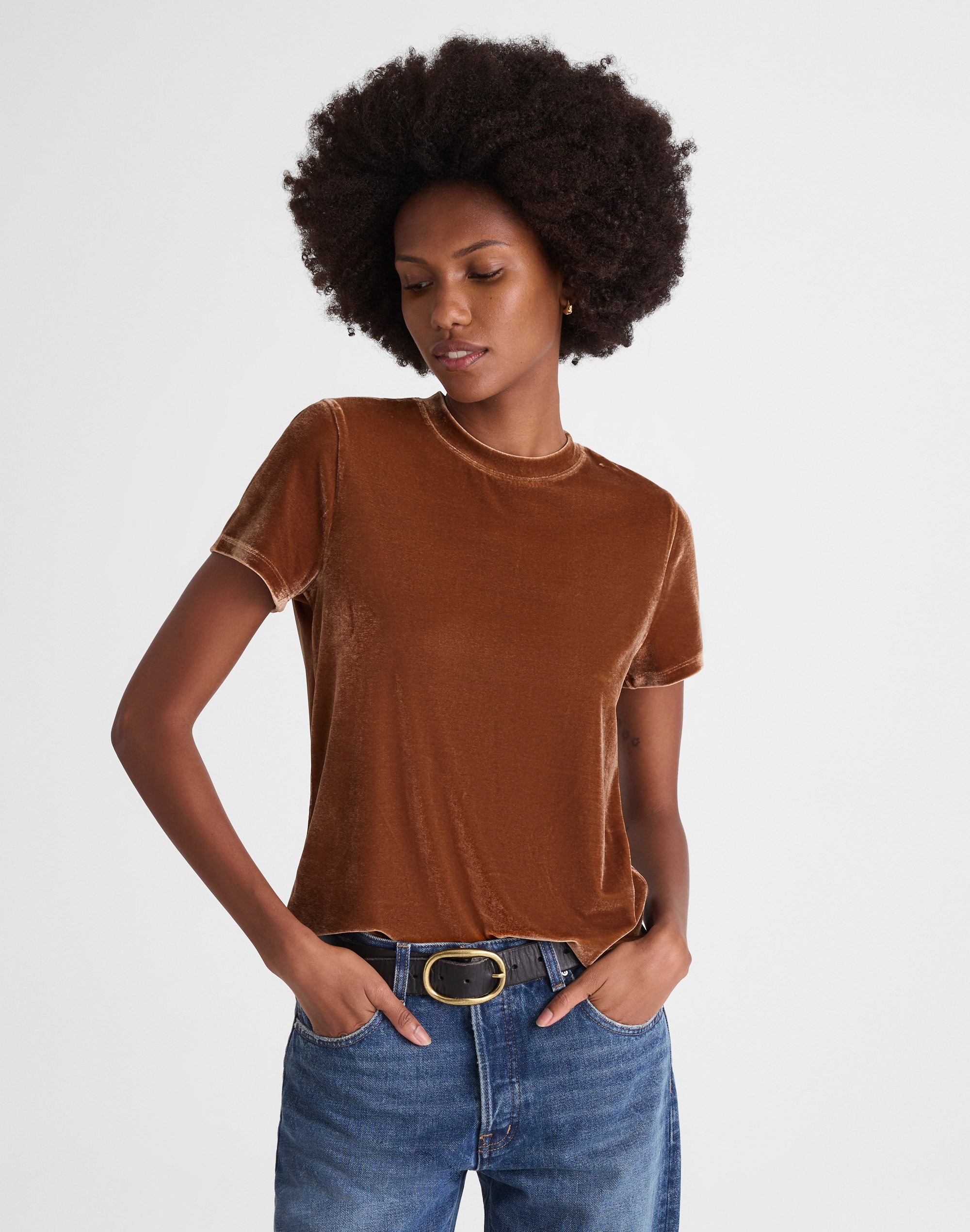 Madewell The Relaxed Tee In Brown