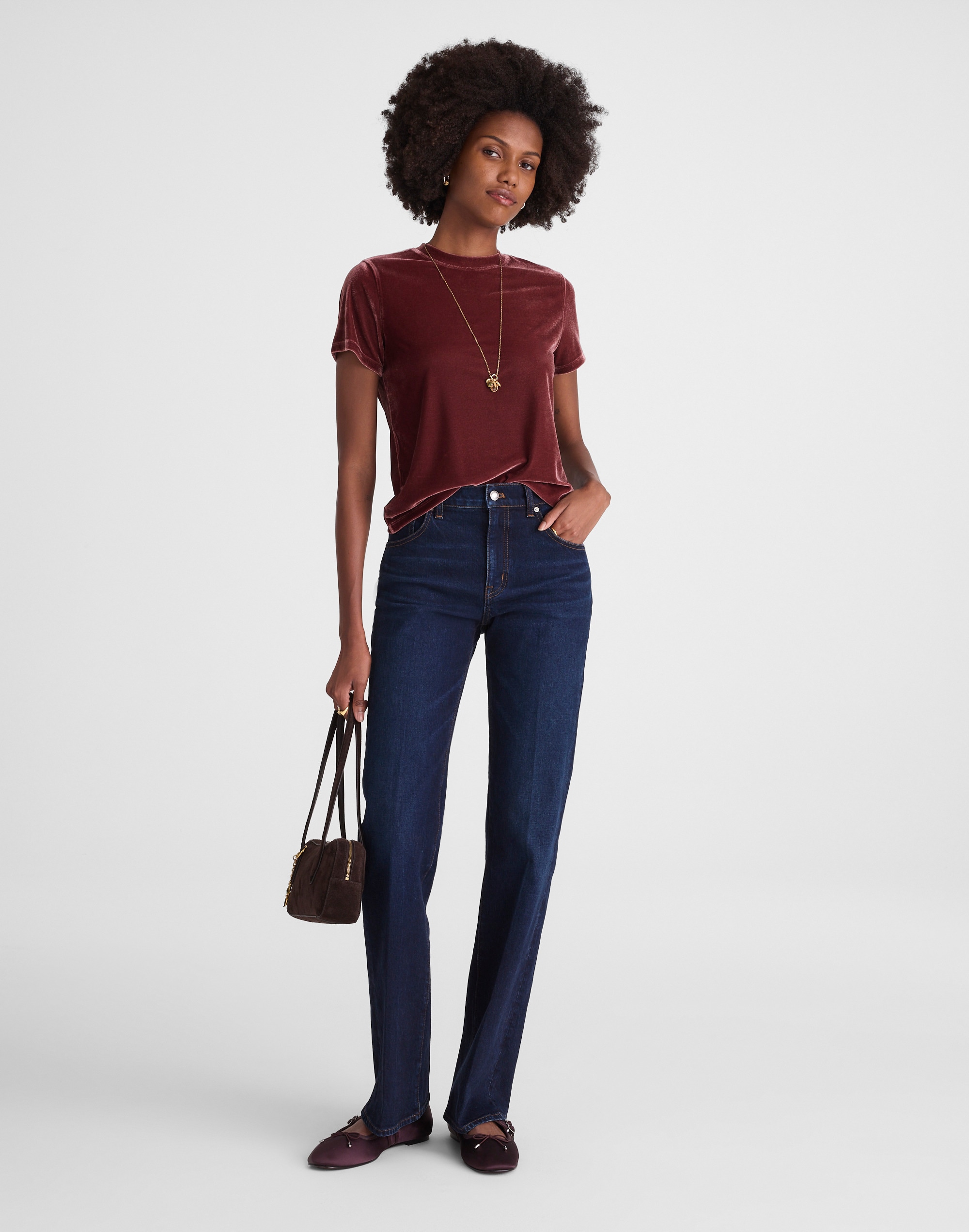 The Relaxed Tee in Velvet