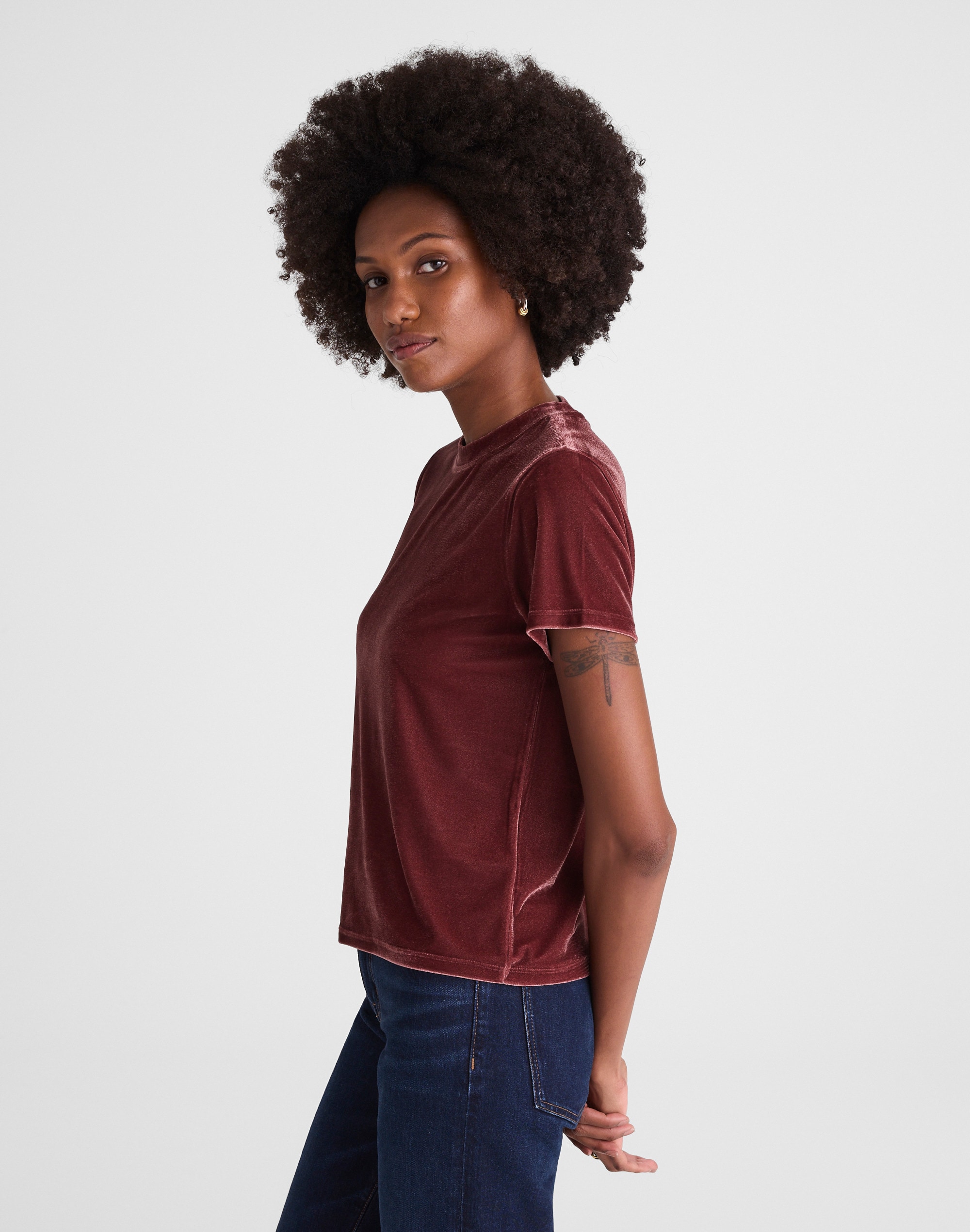 The Relaxed Tee in Velvet