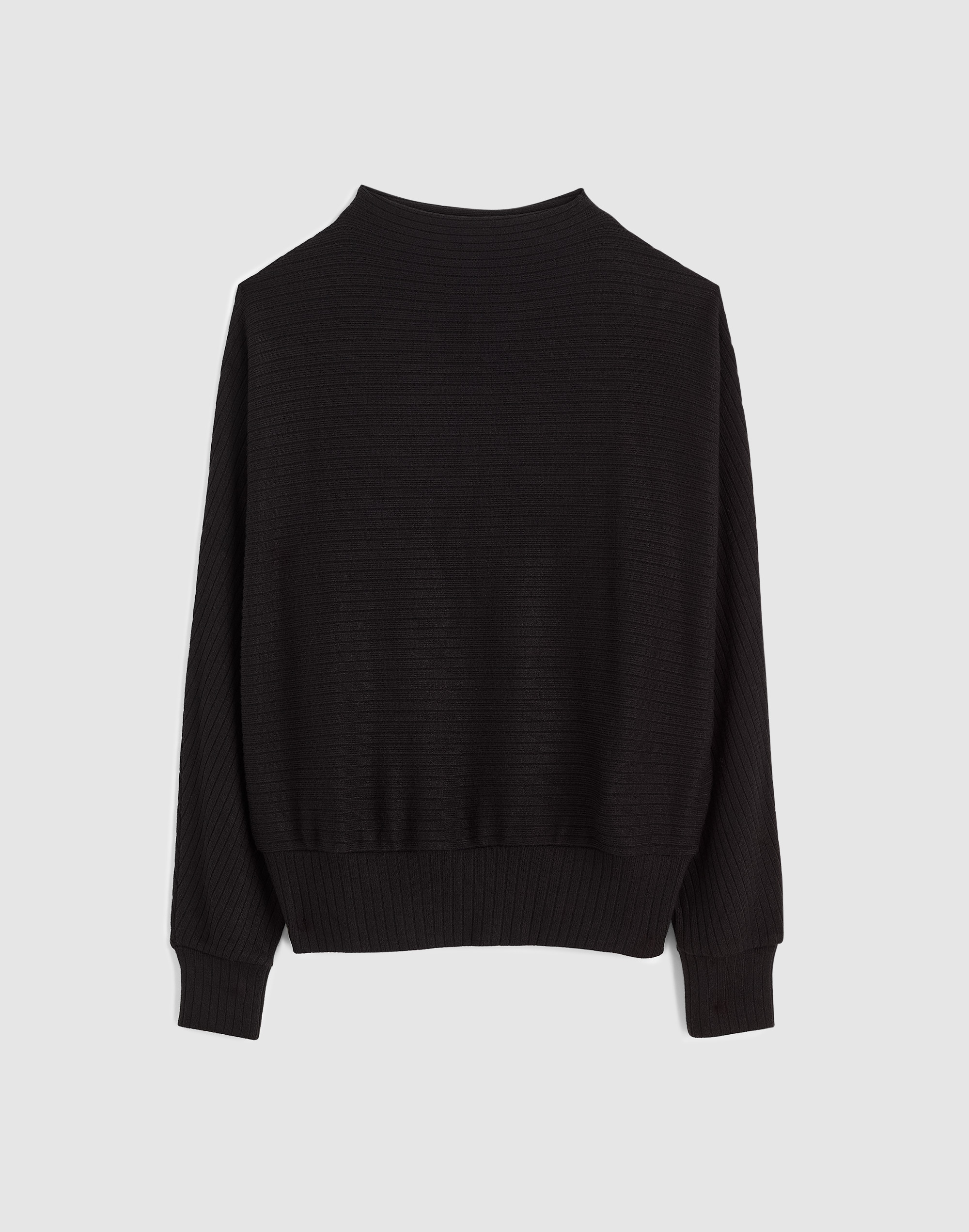 Mockneck Dolman-Sleeve Top