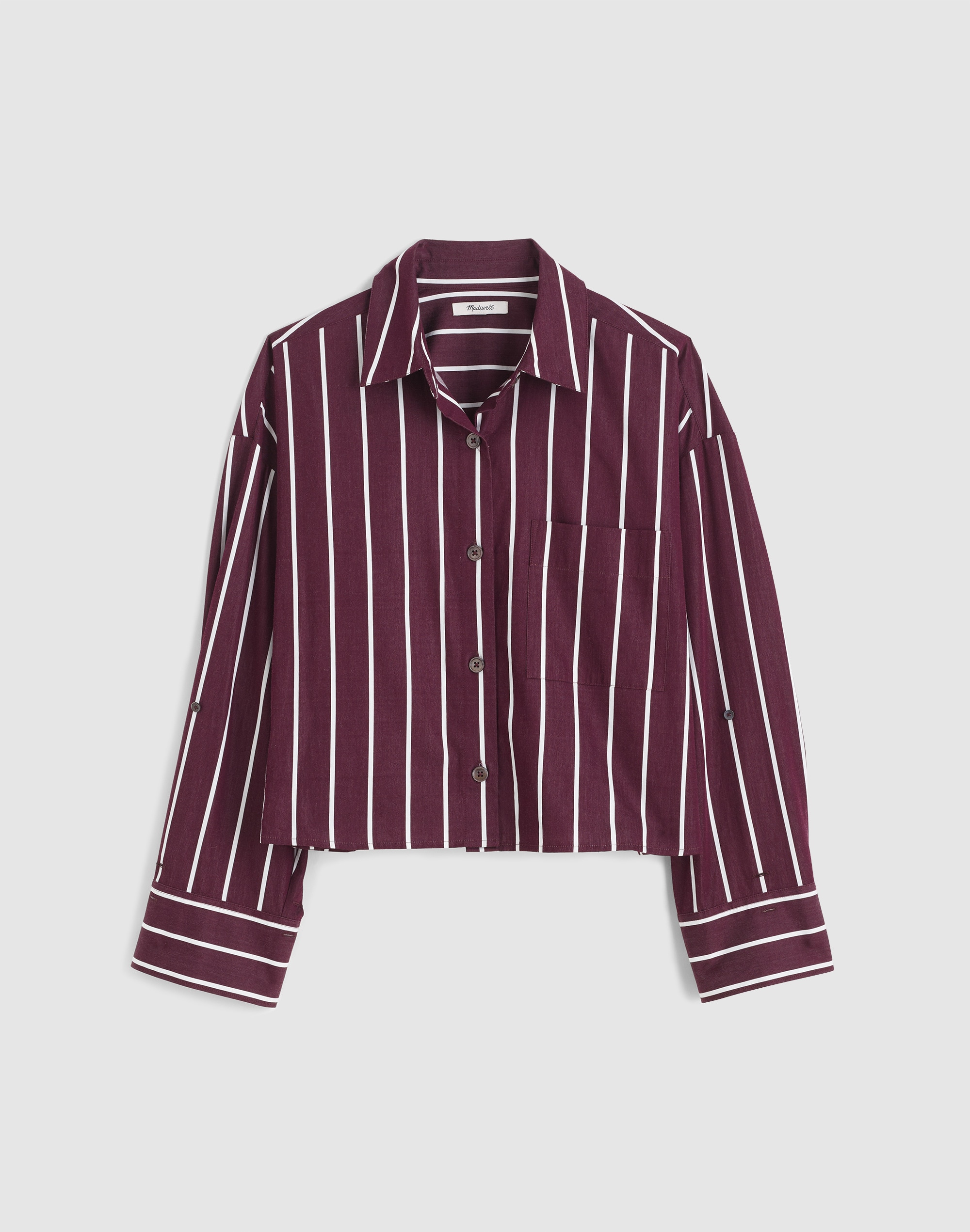 Straight-Hem Shirt Poplin