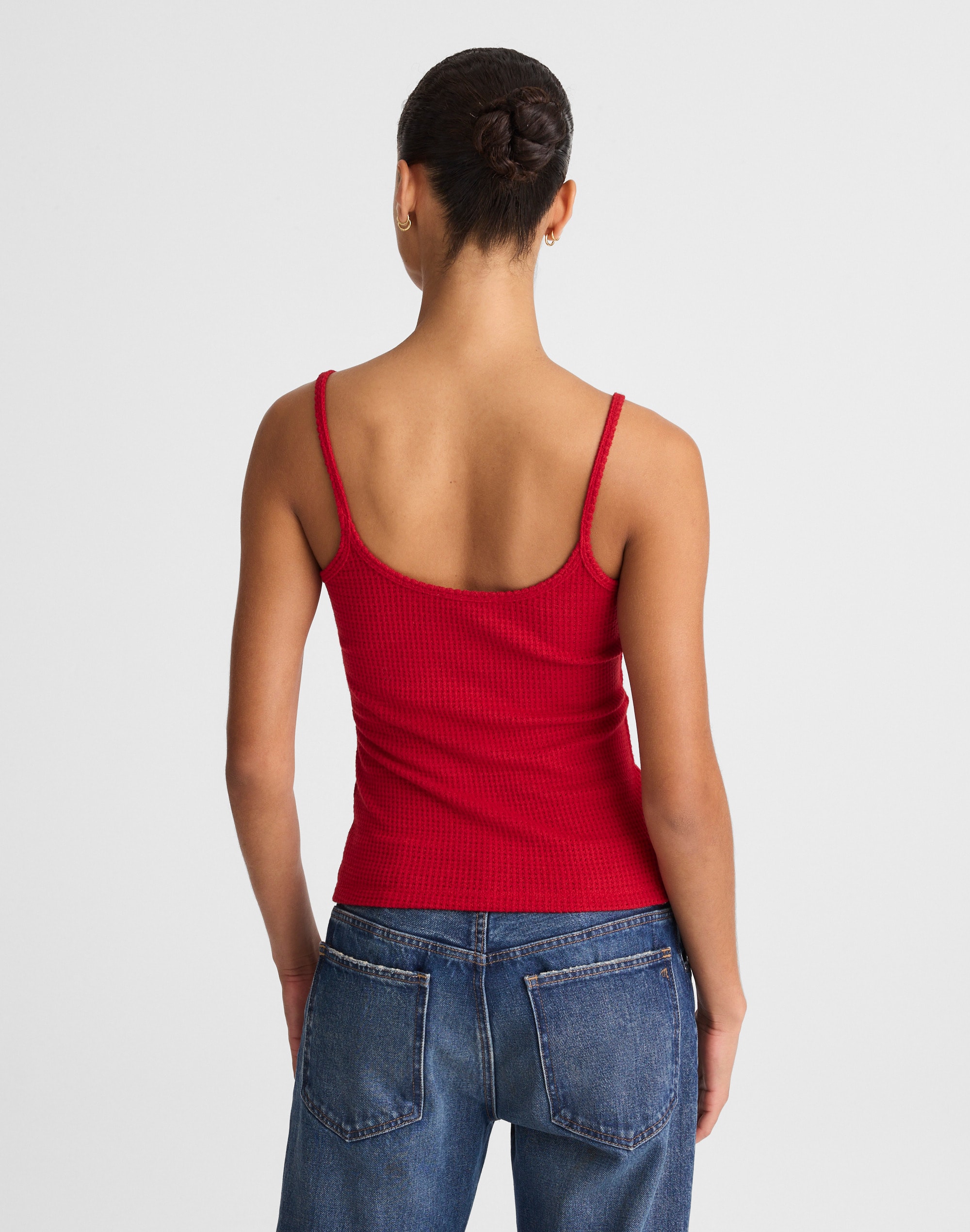 Waffle-Knit Cami Tank Top