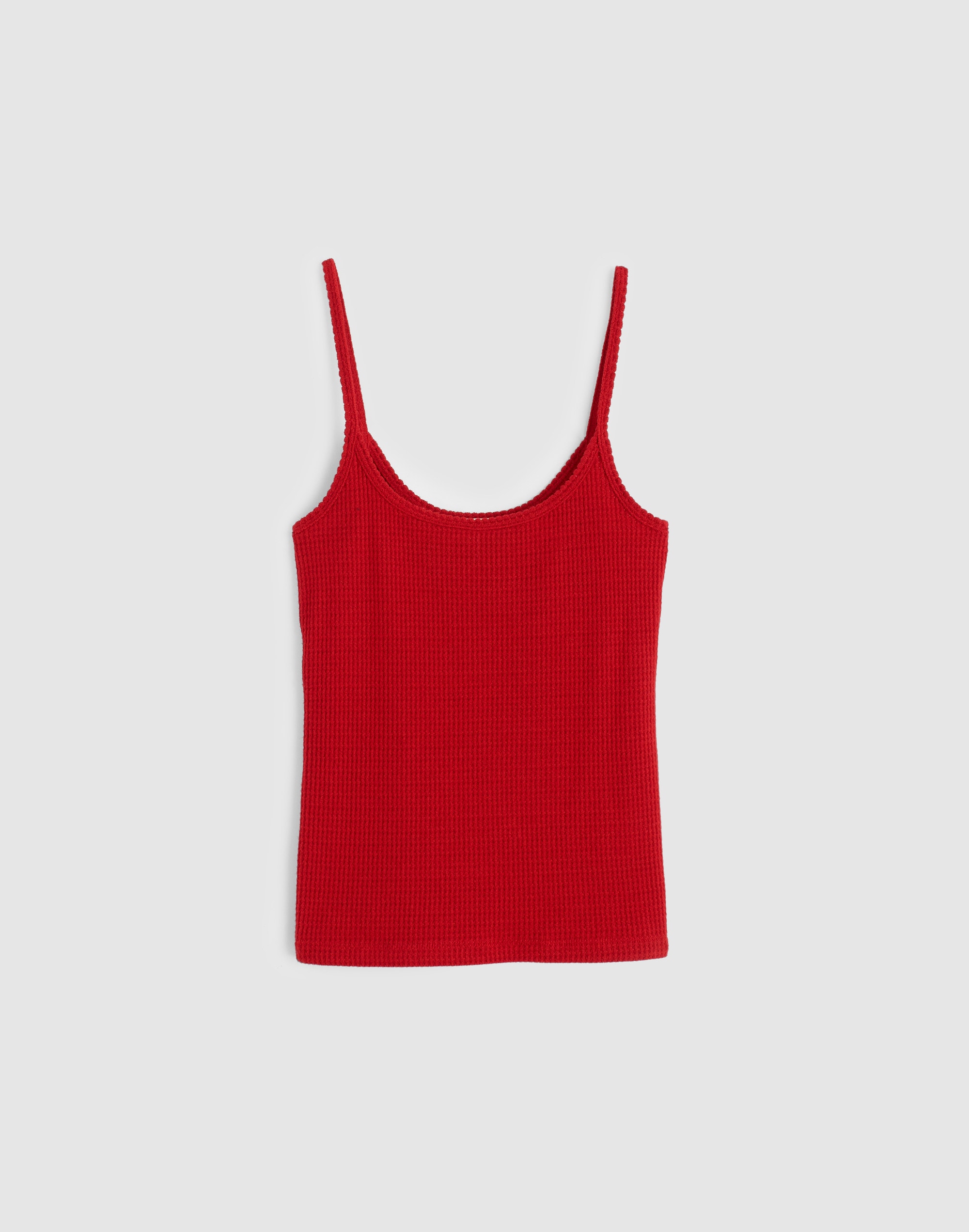 Waffle-Knit Cami Tank Top