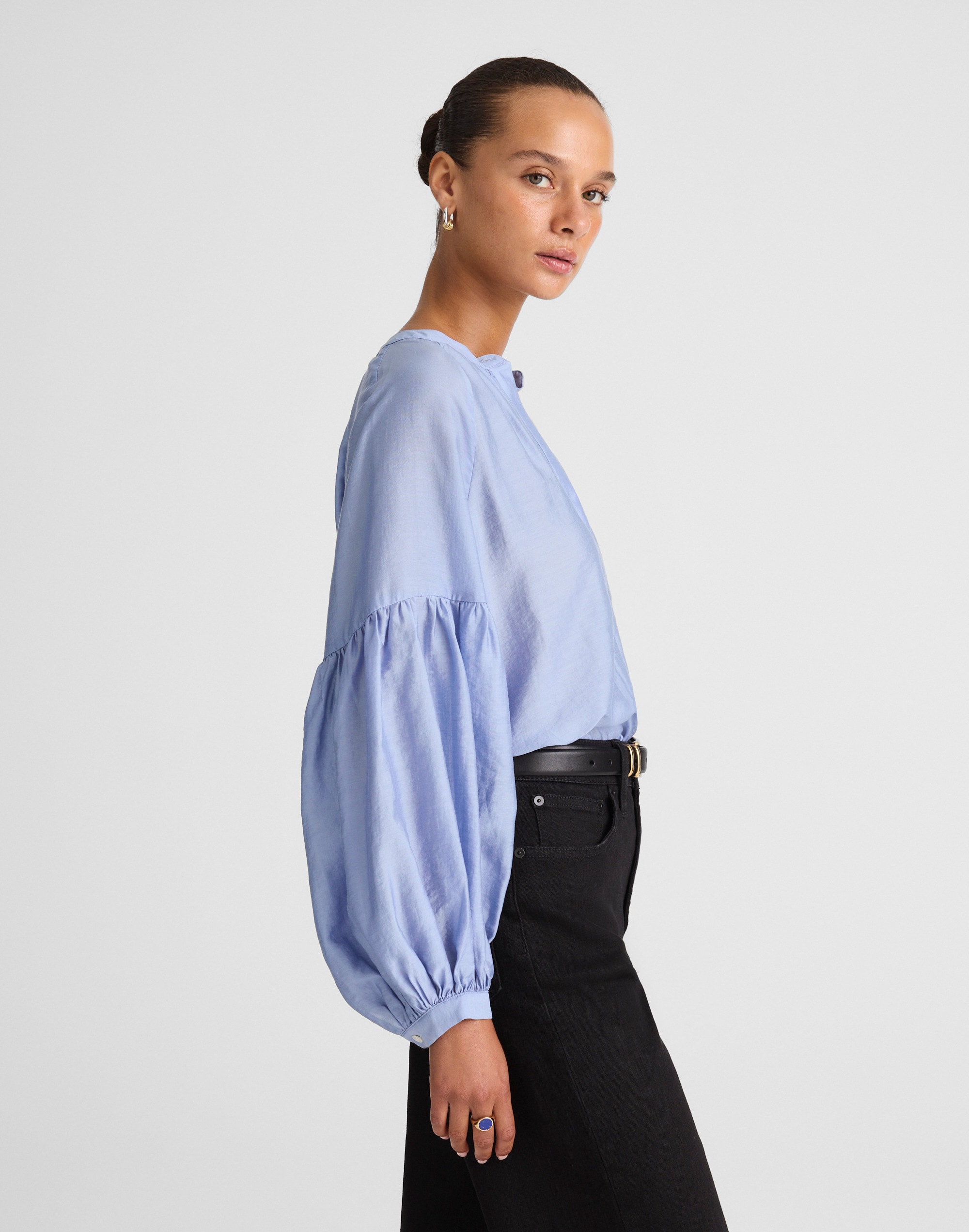 Shirred Balloon-Sleeve Top | Madewell