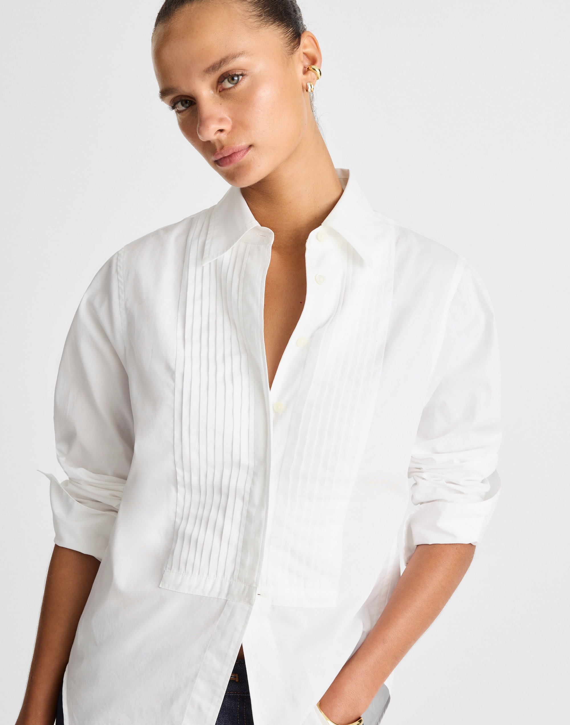 Cutaway Tuxedo Shirt Poplin
