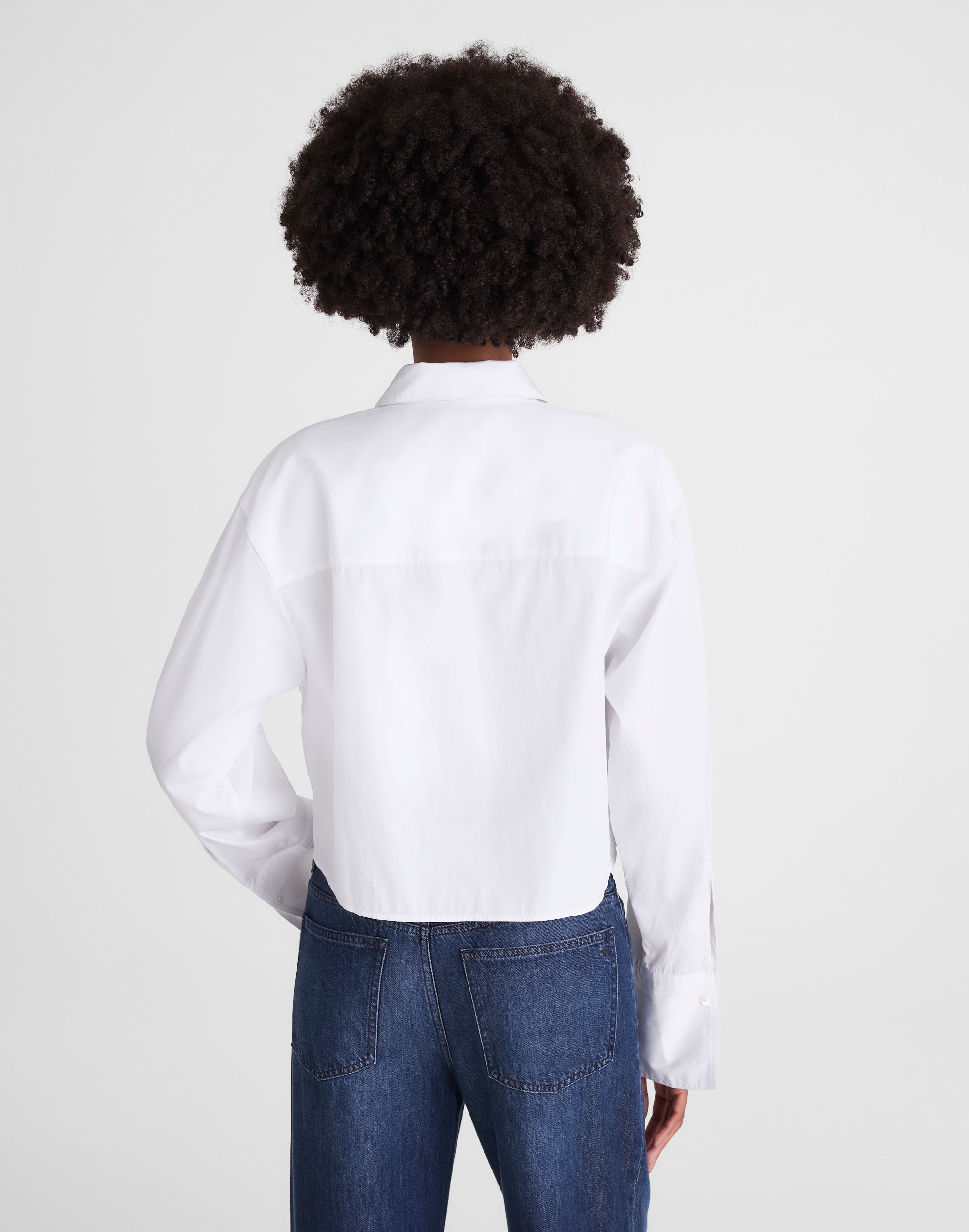 Straight-Hem Shirt in Poplin