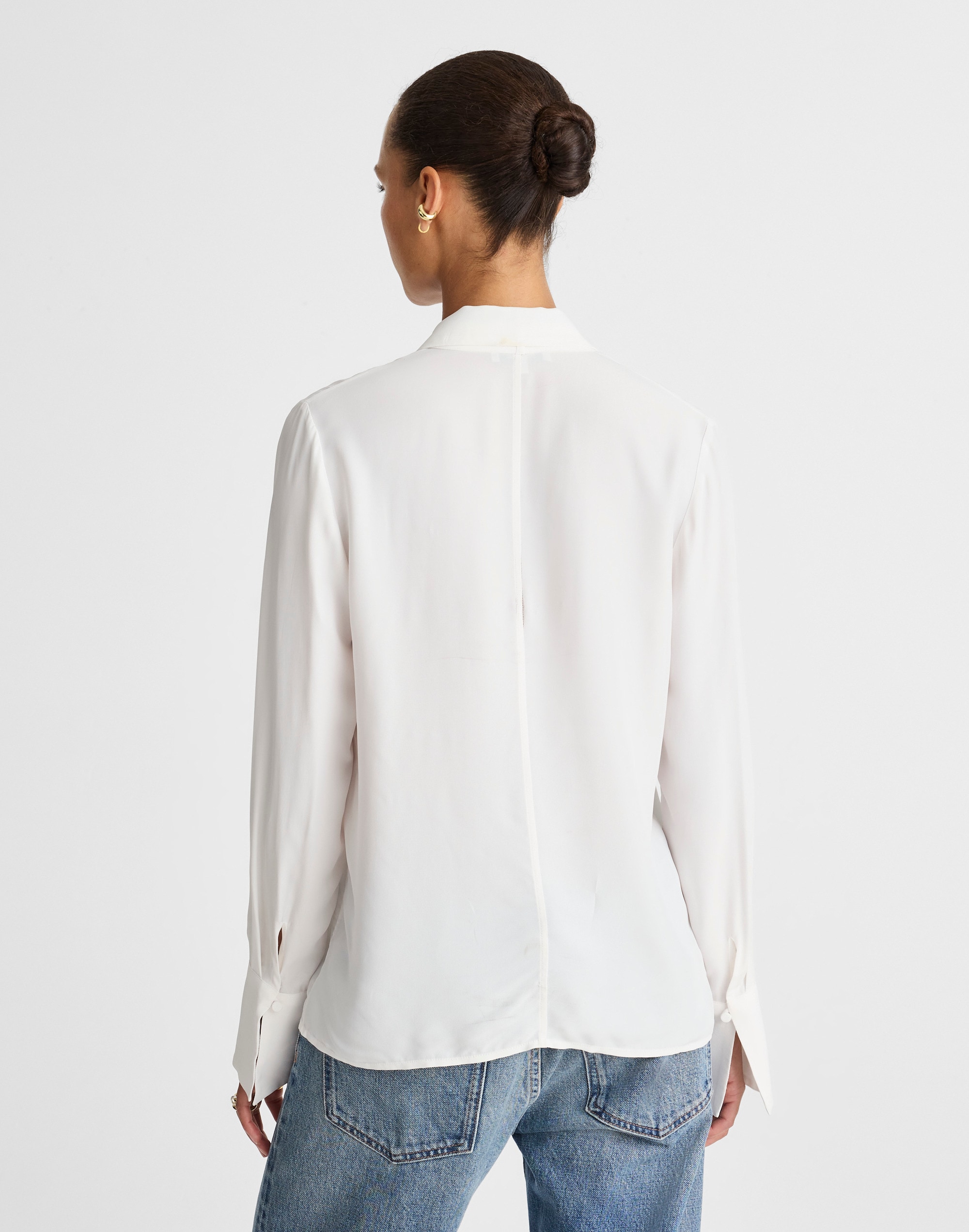 Necktie Button-Up Top