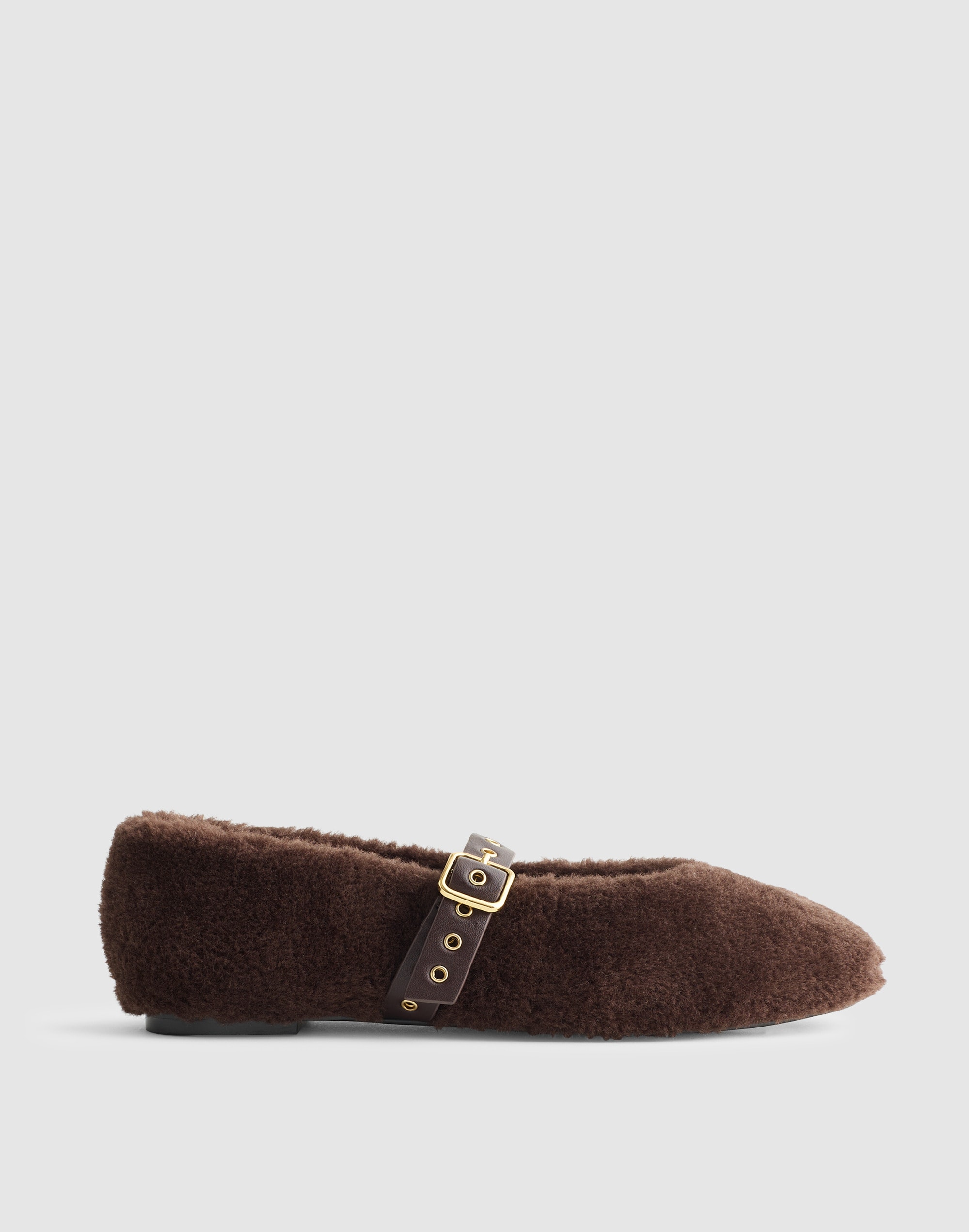 Madewell The Remy Mary Jane Flat In Brown