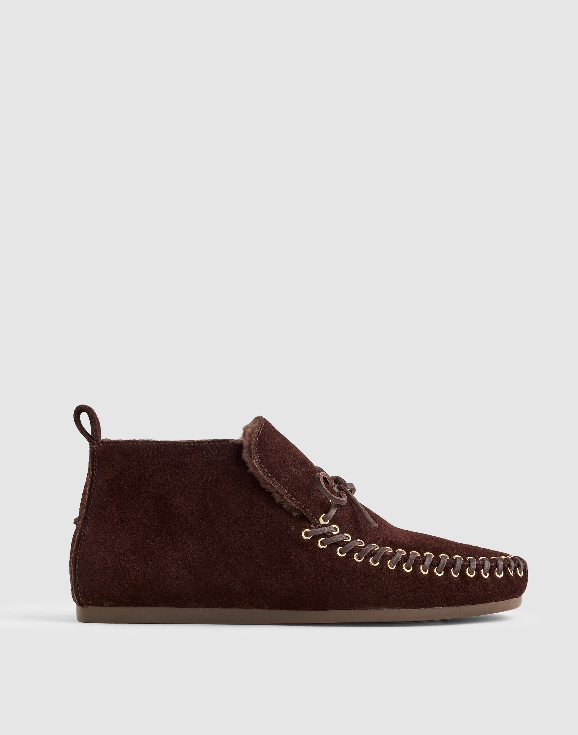 Madewell The Meadow Moccasin Ankle Boot In Brown