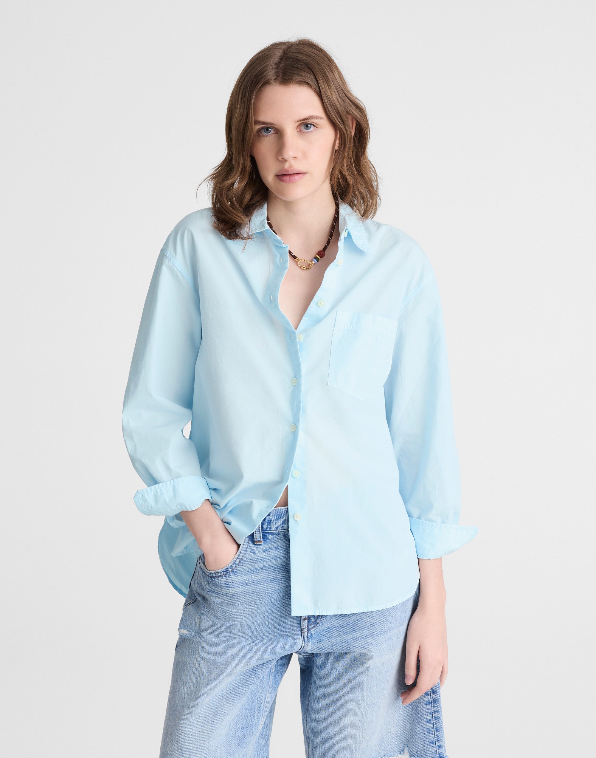 Madewell The Easy Shirt In Blue