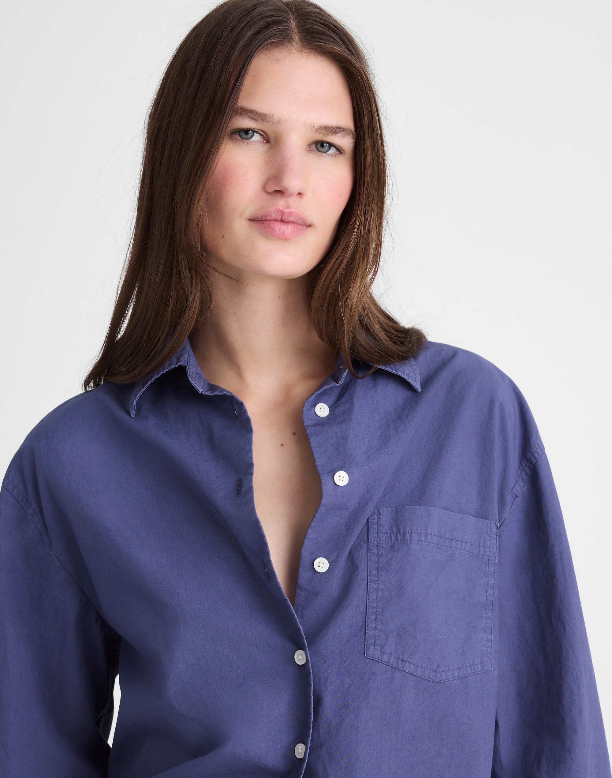 Madewell The Easy Shirt In Blue
