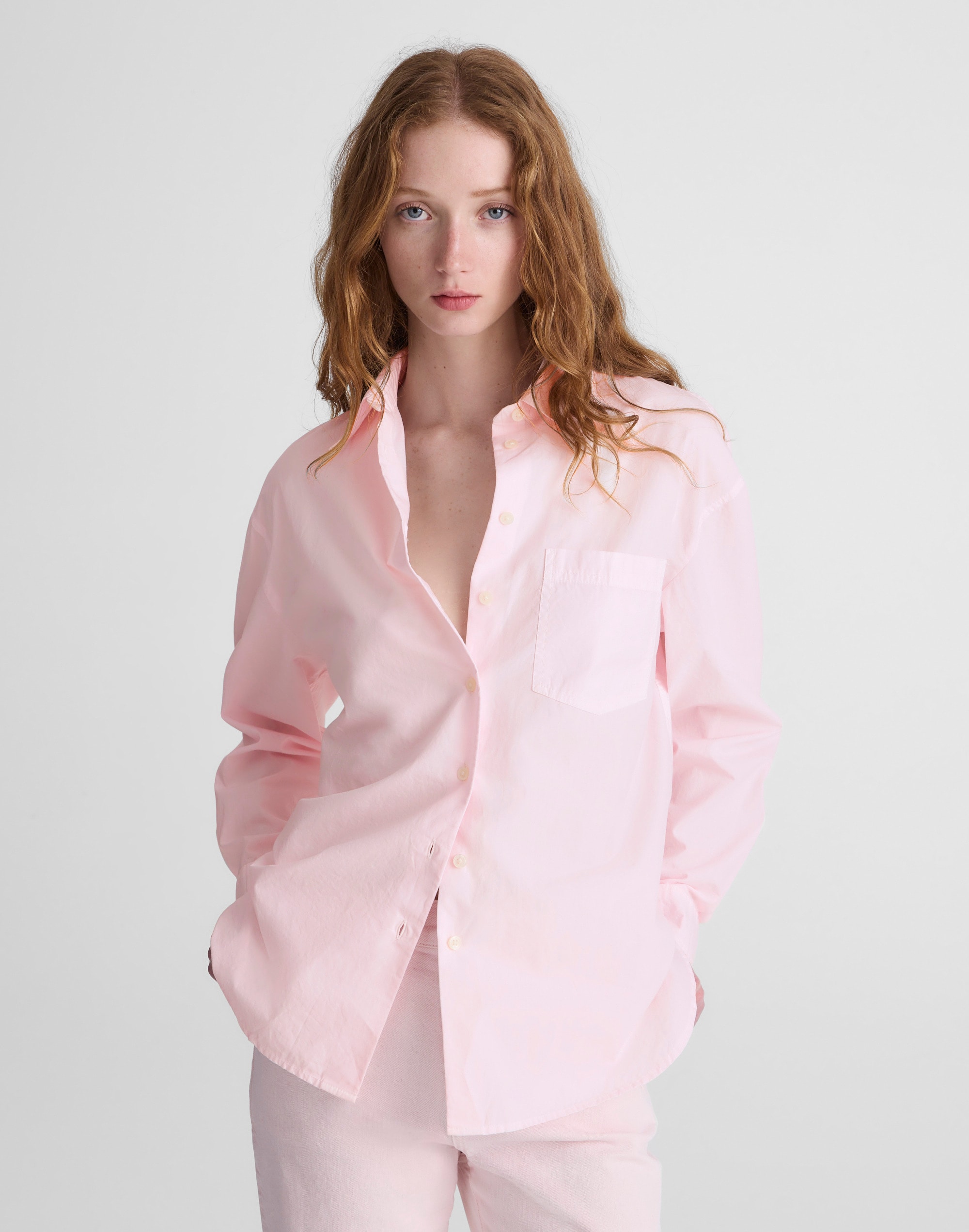Madewell The Easy Shirt In Pink