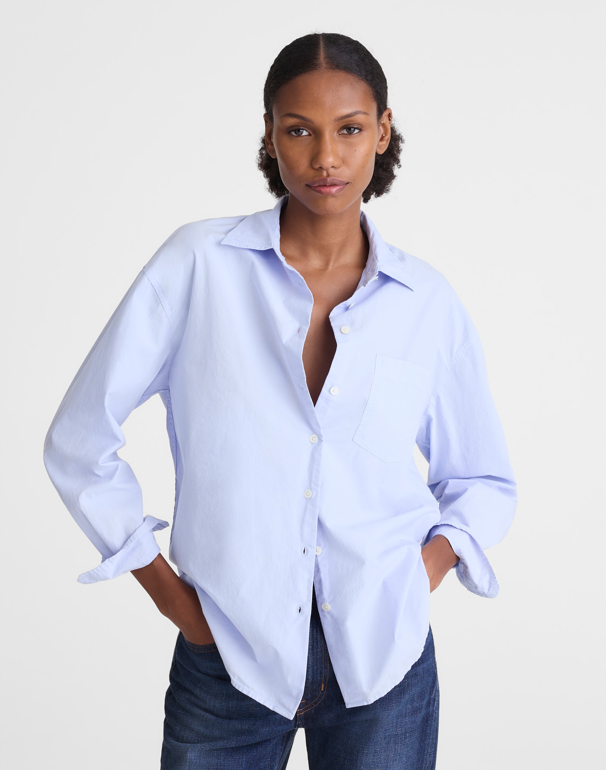 Madewell The Easy Shirt In Blue