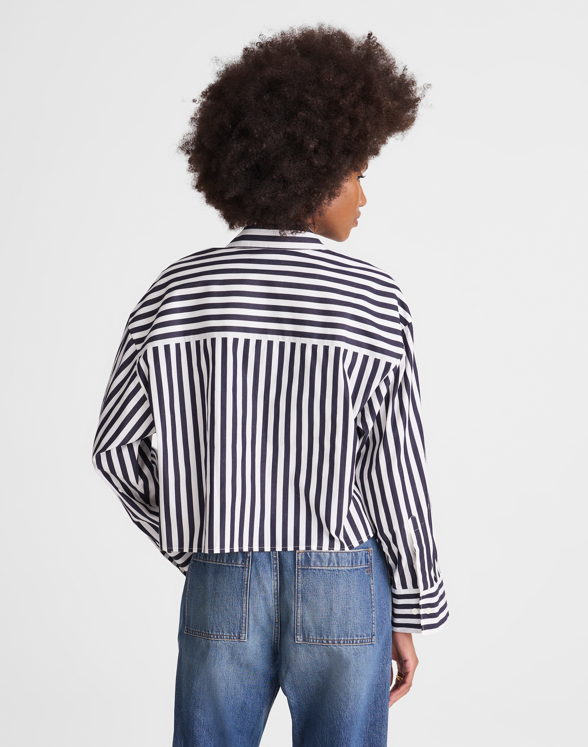 Straight-Hem Shirt in Poplin