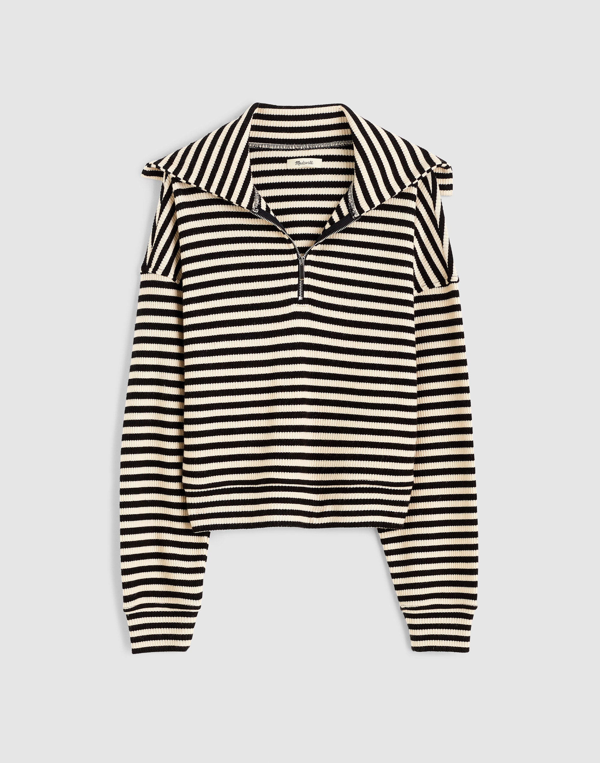 Half-Zip Knit Jacket Stripe