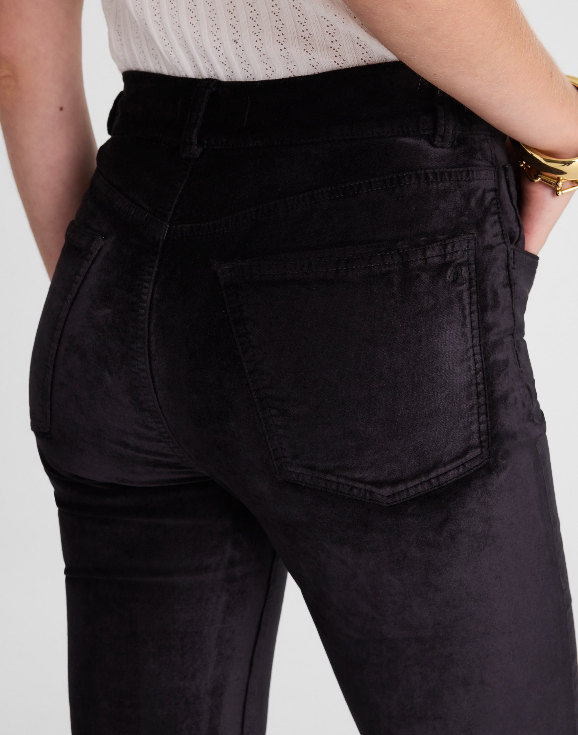 The Stretch Flare Pant in Velvet