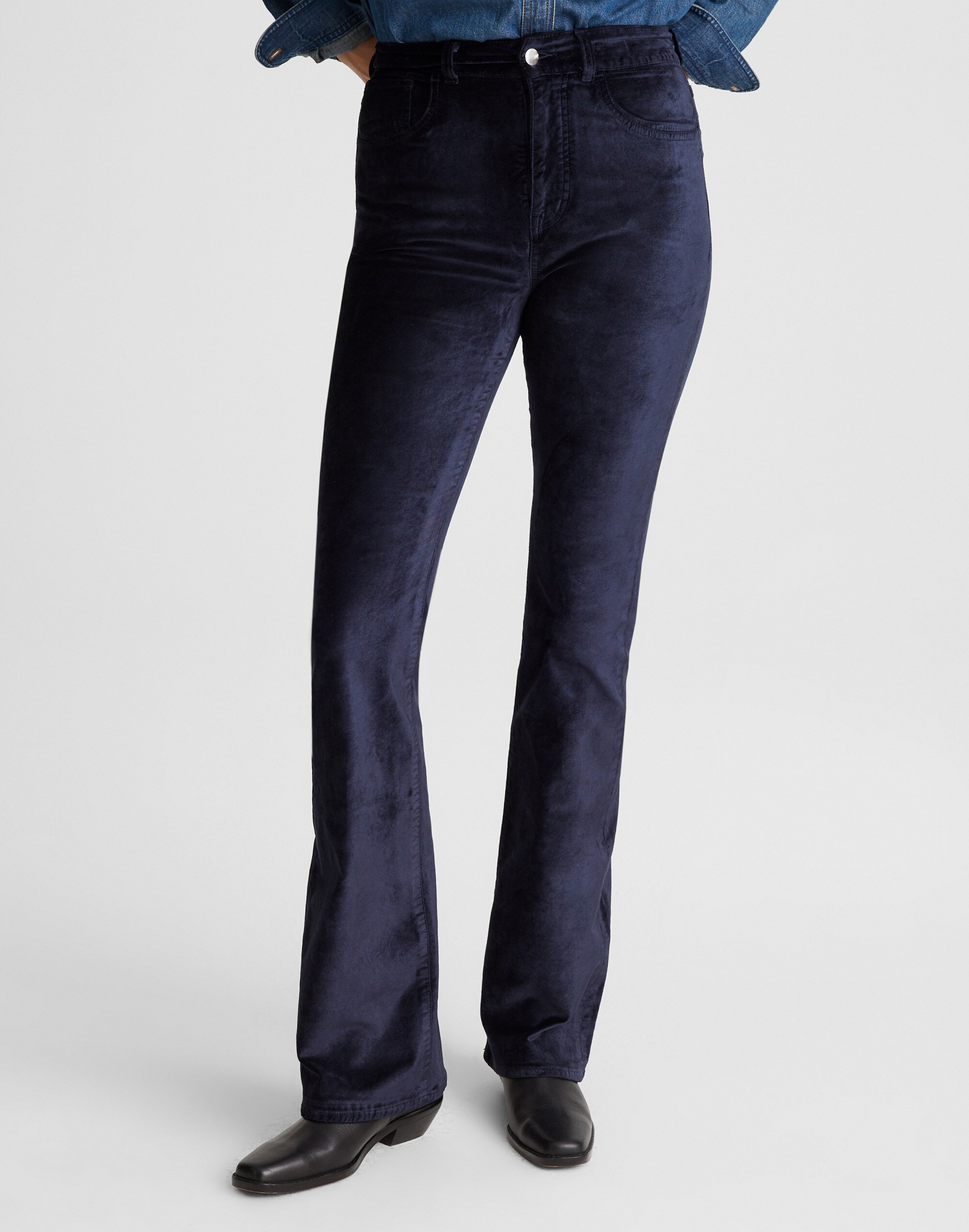 Madewell The Stretch Flare Pant In Blue