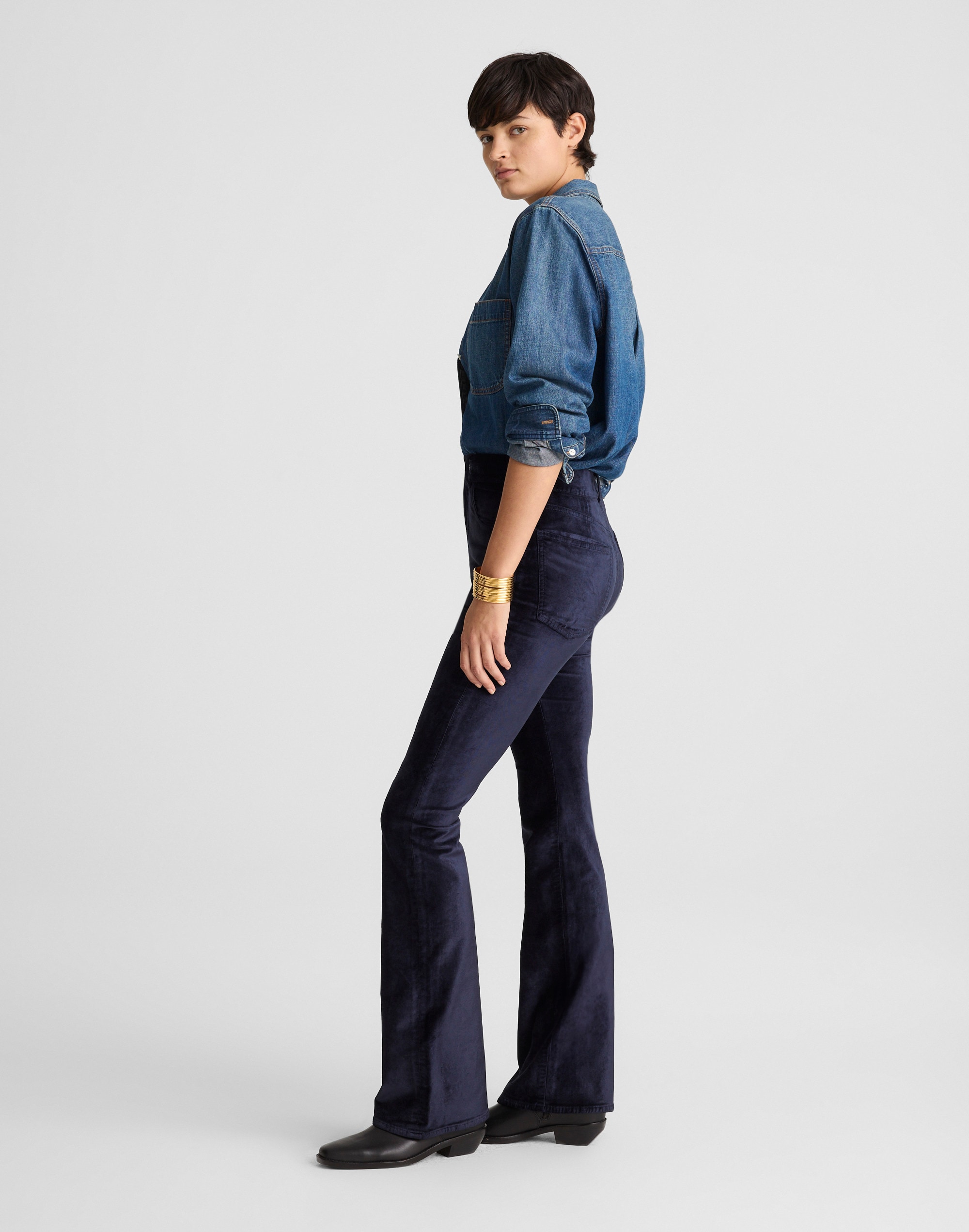 The Stretch Flare Pant Velvet