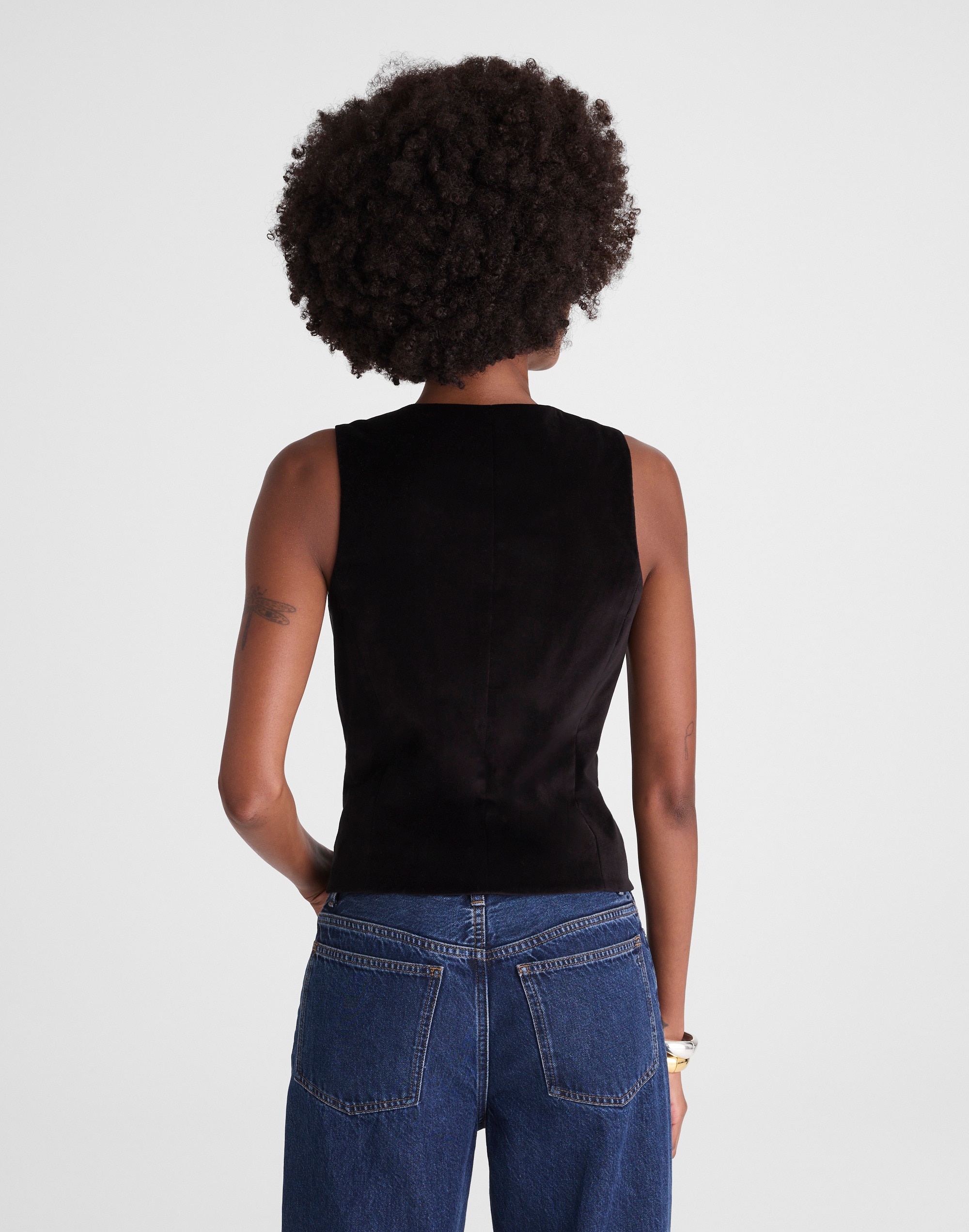 The Nolita Crewneck Vest in Velvet