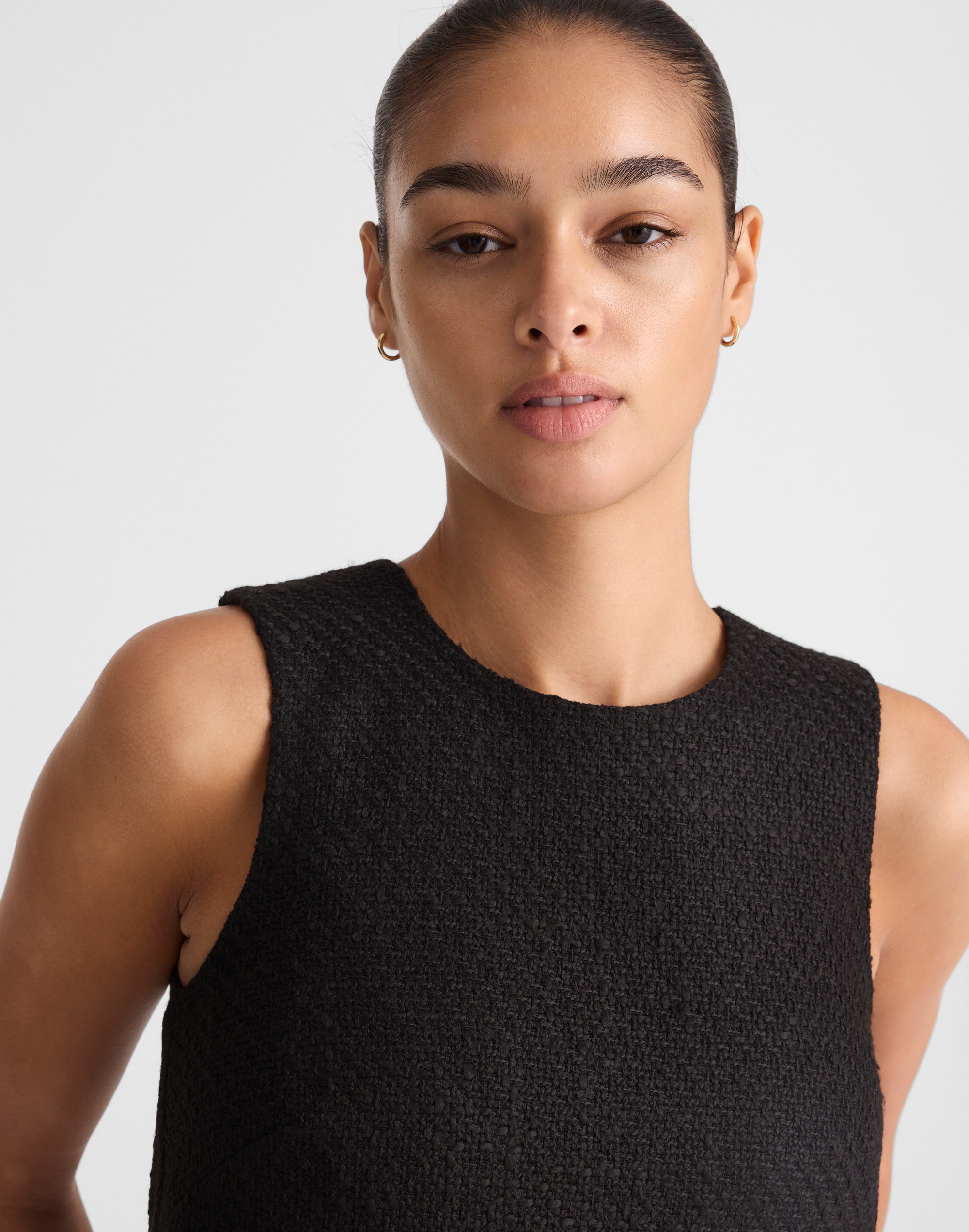 Boxy Shell Top Tweed