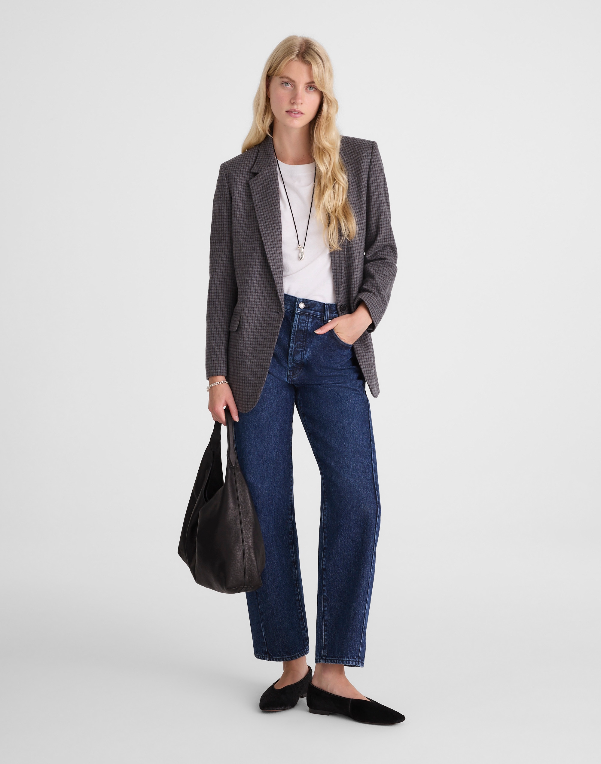 Madewell The Mercer Relaxed Blazer In Brown