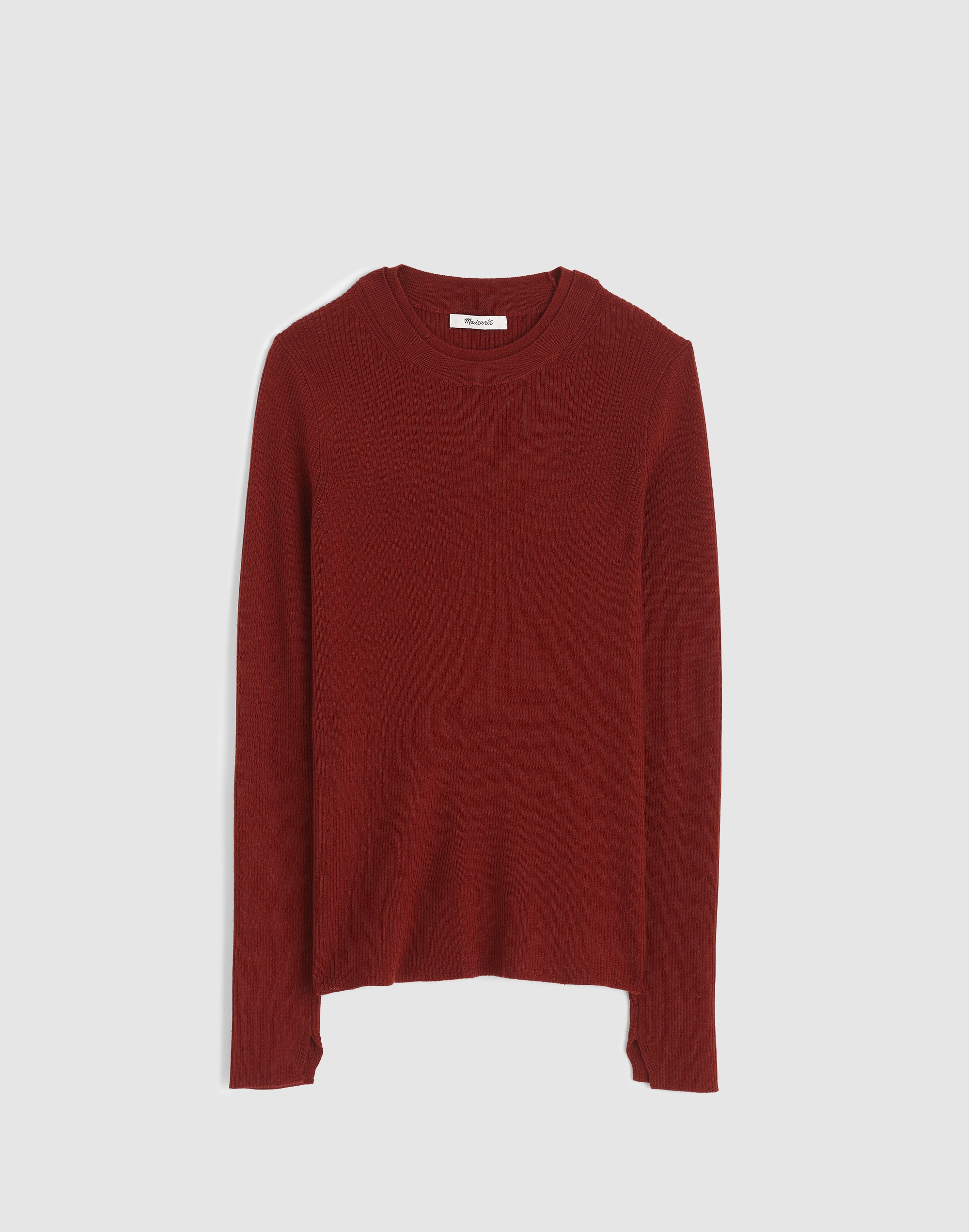 Double Layered Crewneck in Merino-Silk Blend