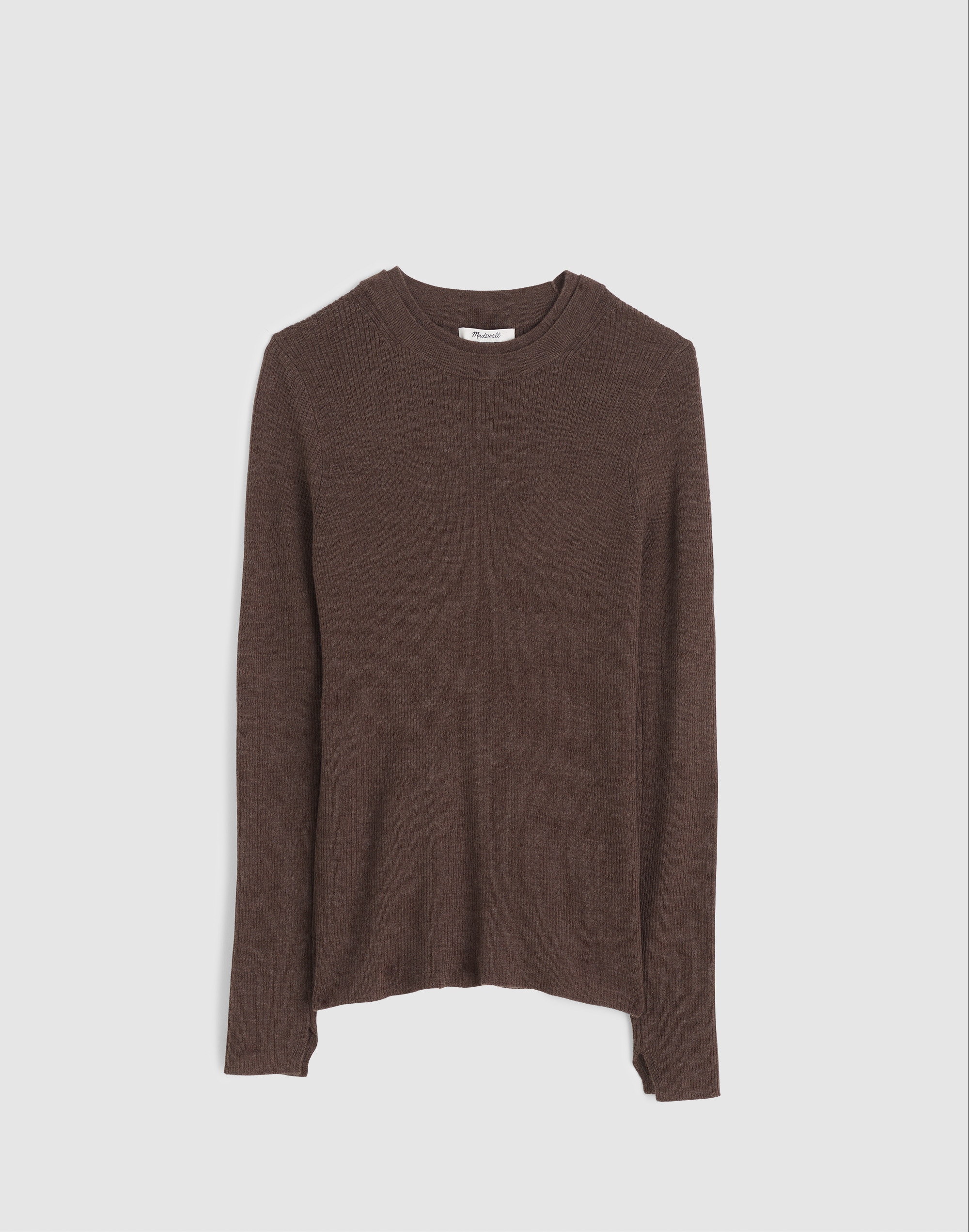 Double Layered Crewneck in Merino-Silk Blend