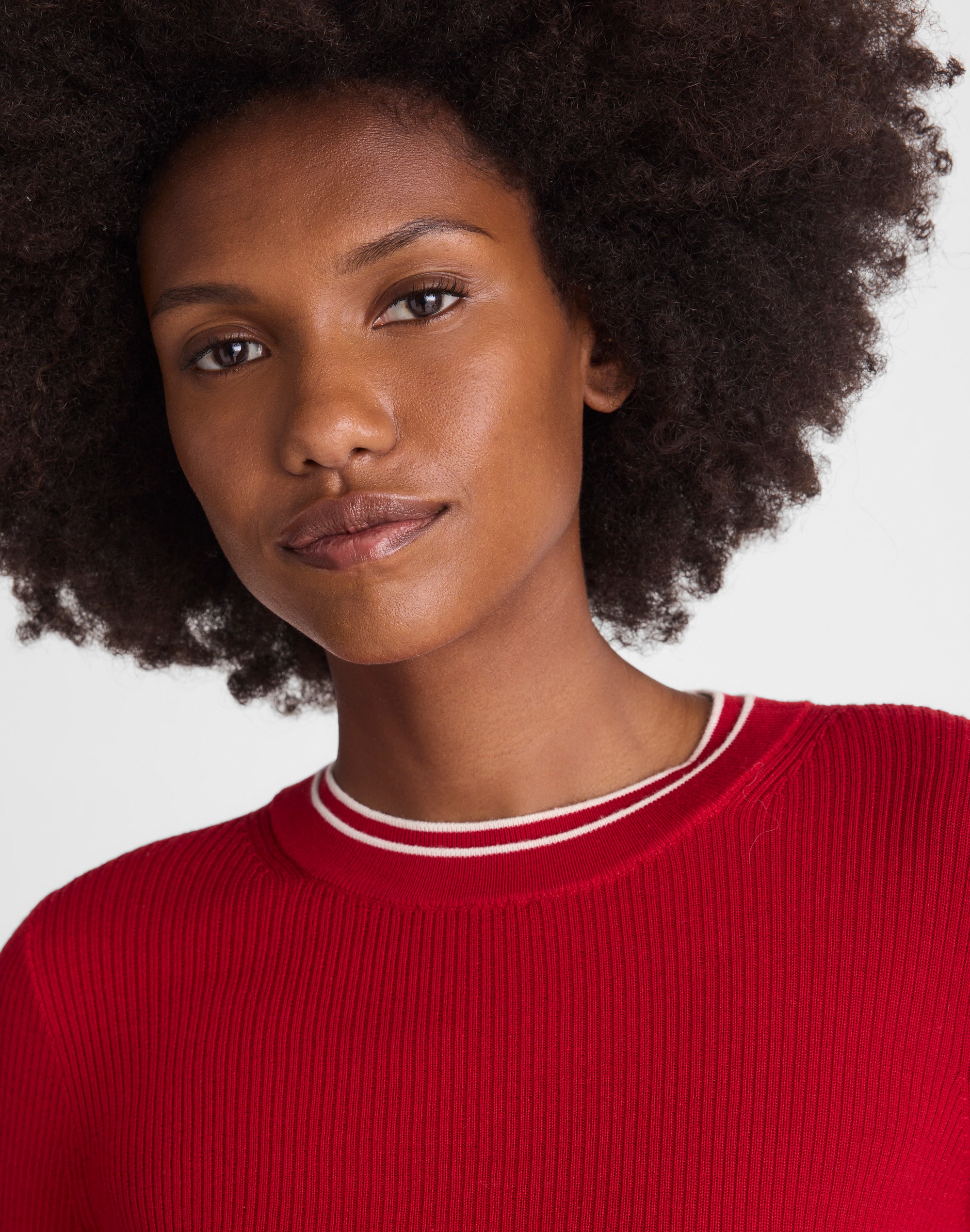 Double Layered Crewneck Merino-Silk Blend