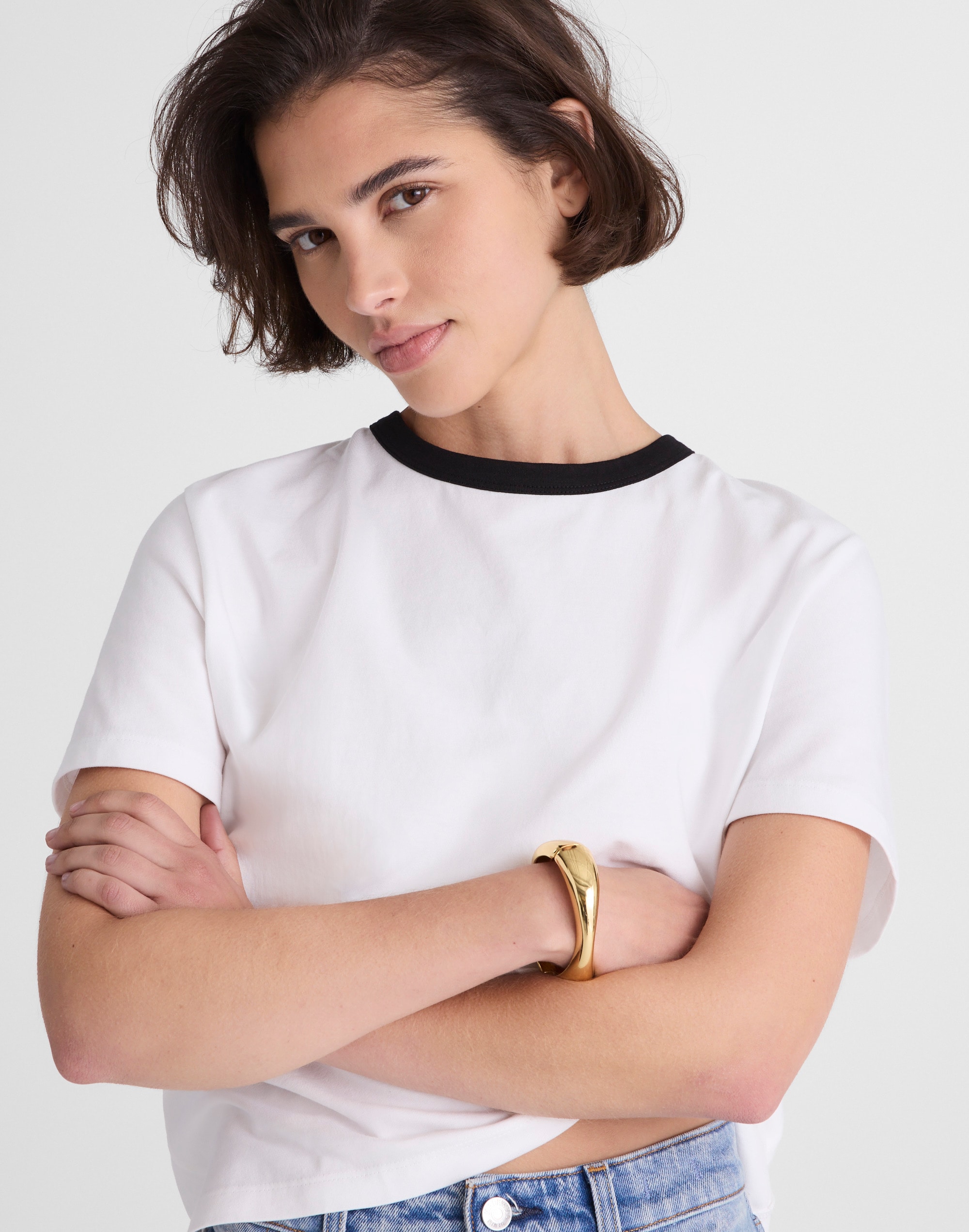 Madewell The Perfect Crewneck Tee In White