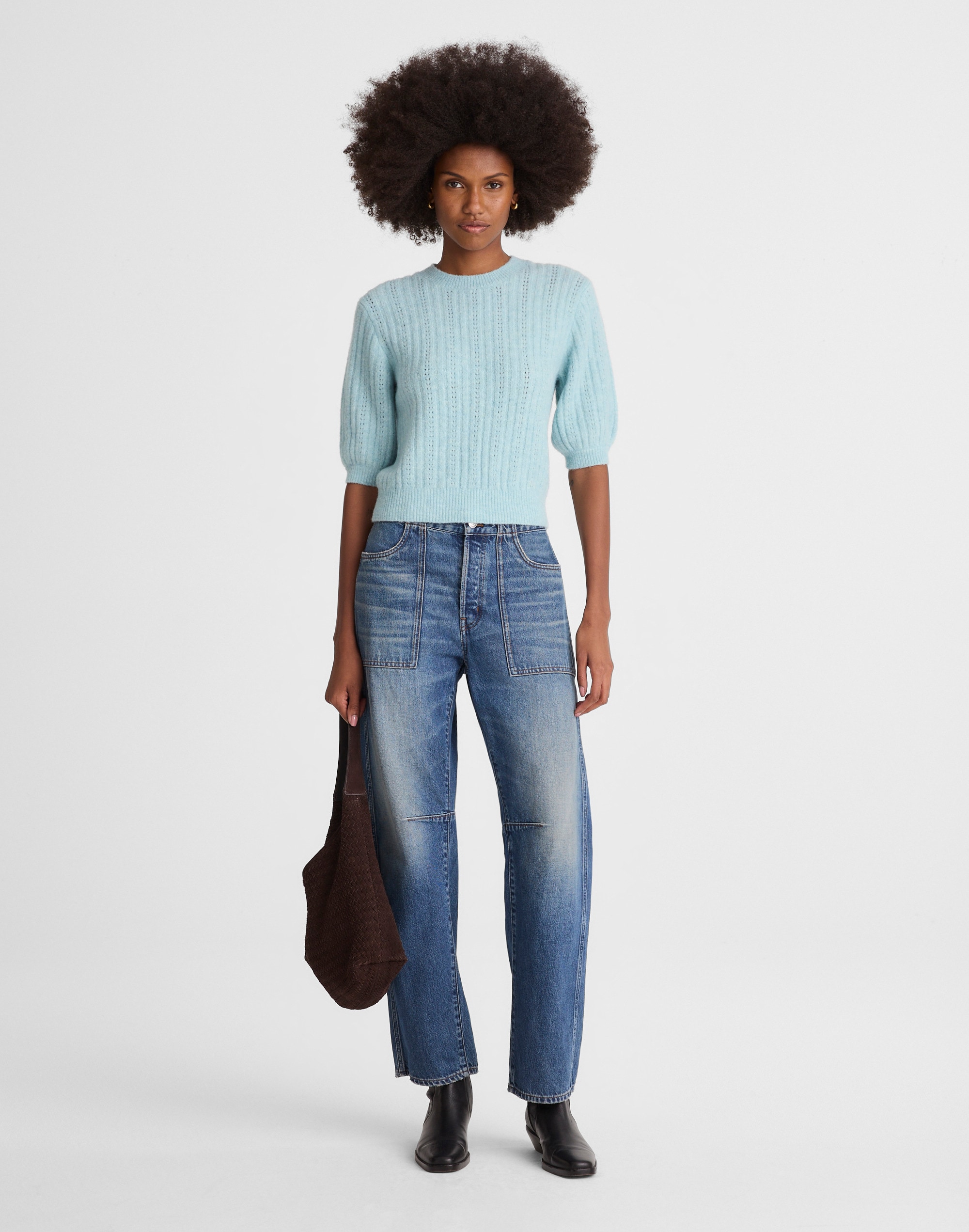 CloudSoft Short-Sleeve Sweater Tee