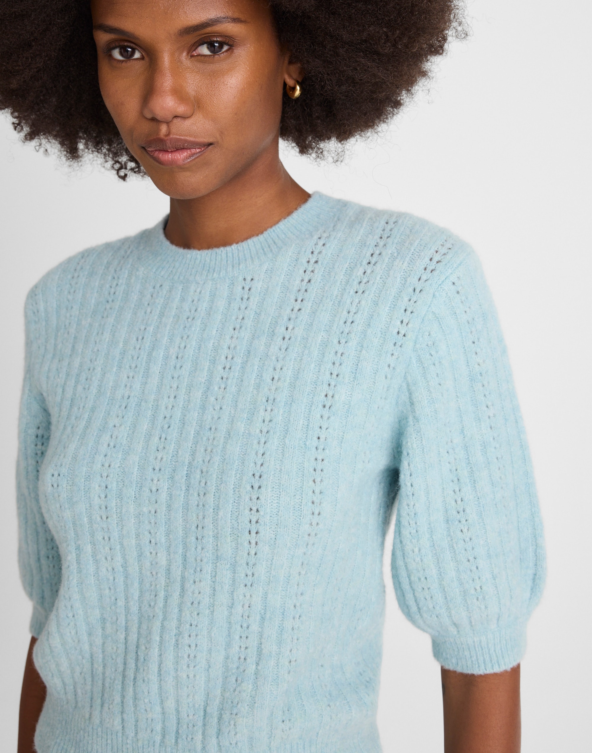 CloudSoft Short-Sleeve Sweater Tee